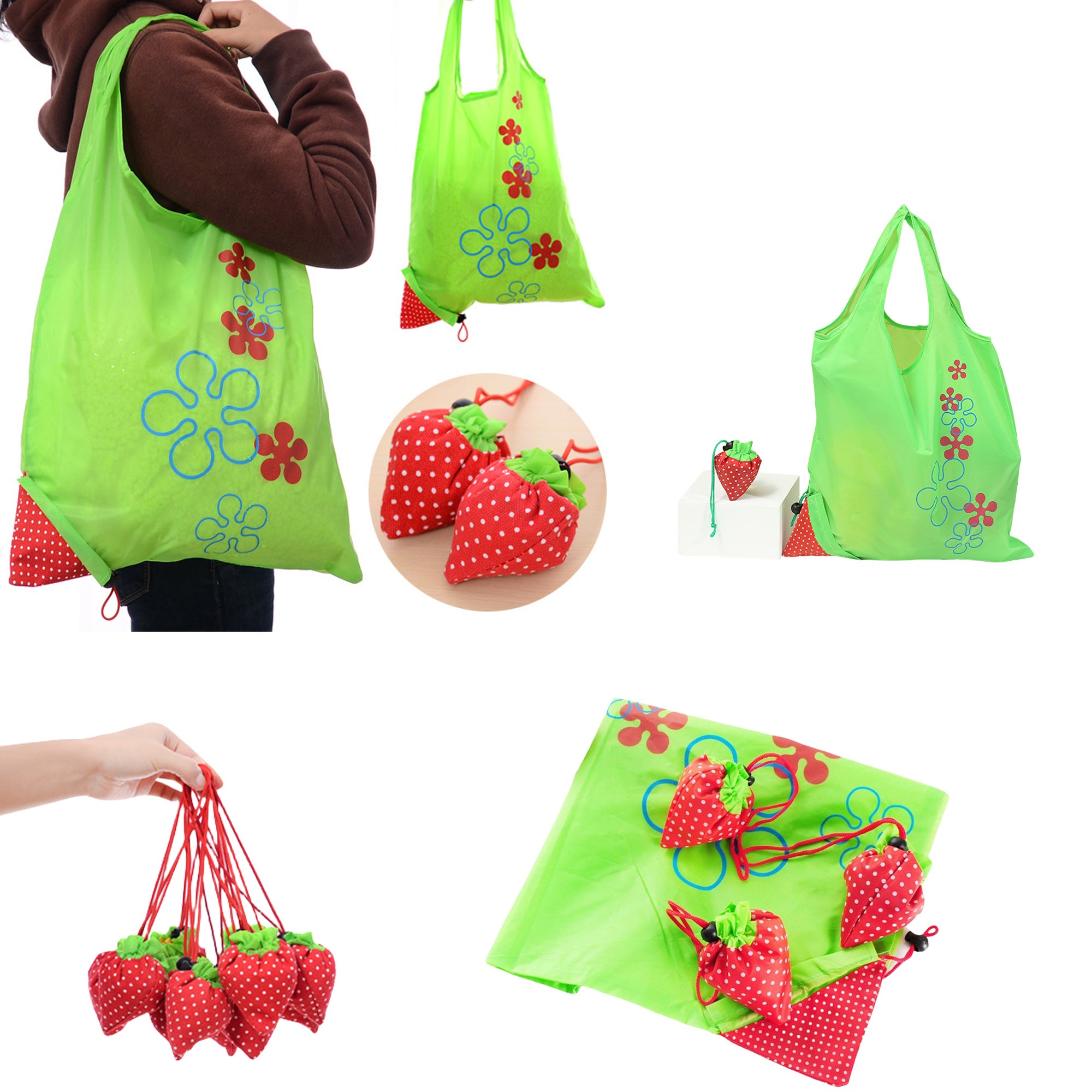 Folding Shopping Bag Strawberry Bag