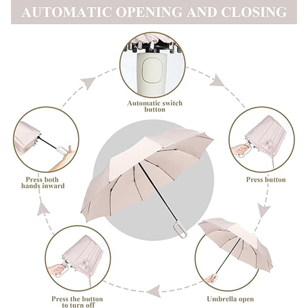 Ring Buckle Automatic Umbrella With Uv Protection