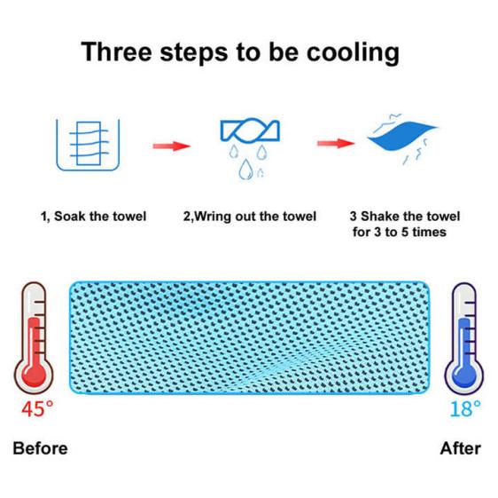 Cooling Gym Yoga Cold Washcloth