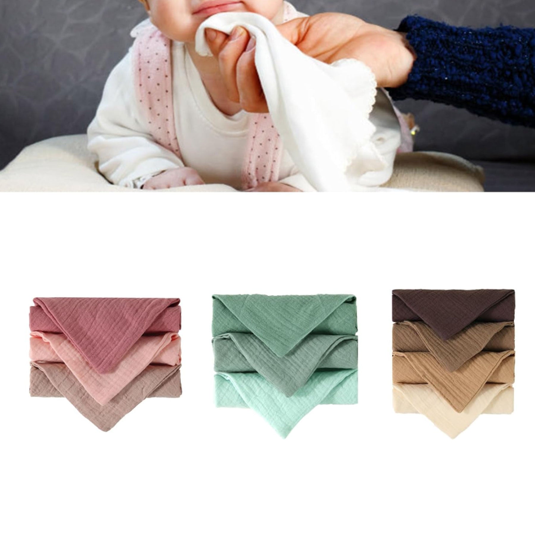4pieces Baby Wipe Towel Washcloths