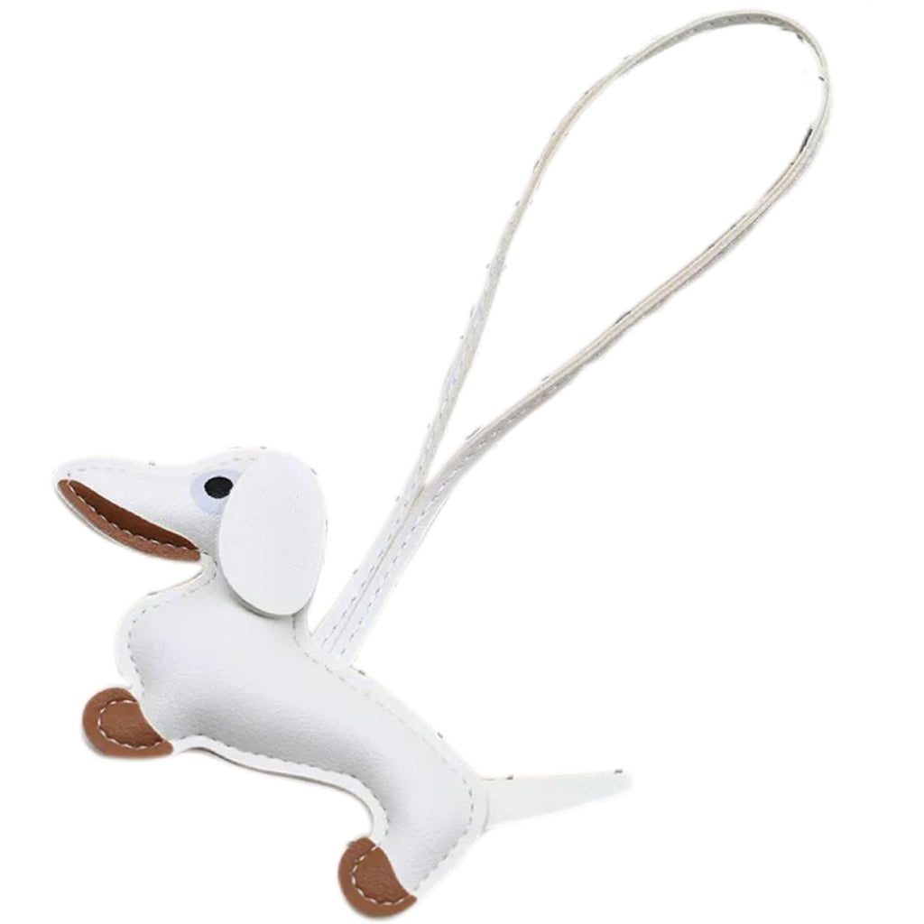 PU Leather Dachshund Keychain Bag Charm Car Ornament