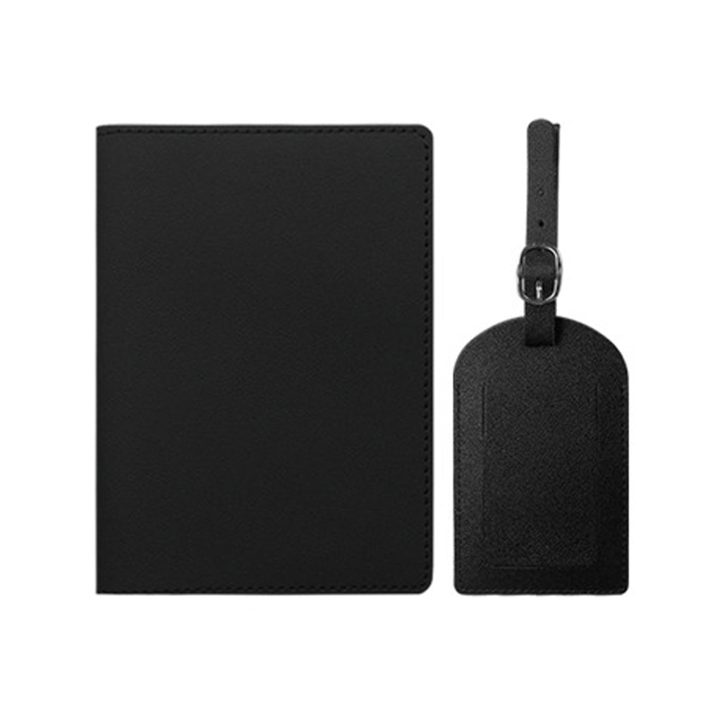 PU Leather Luggage Tag & Passport Cover Set