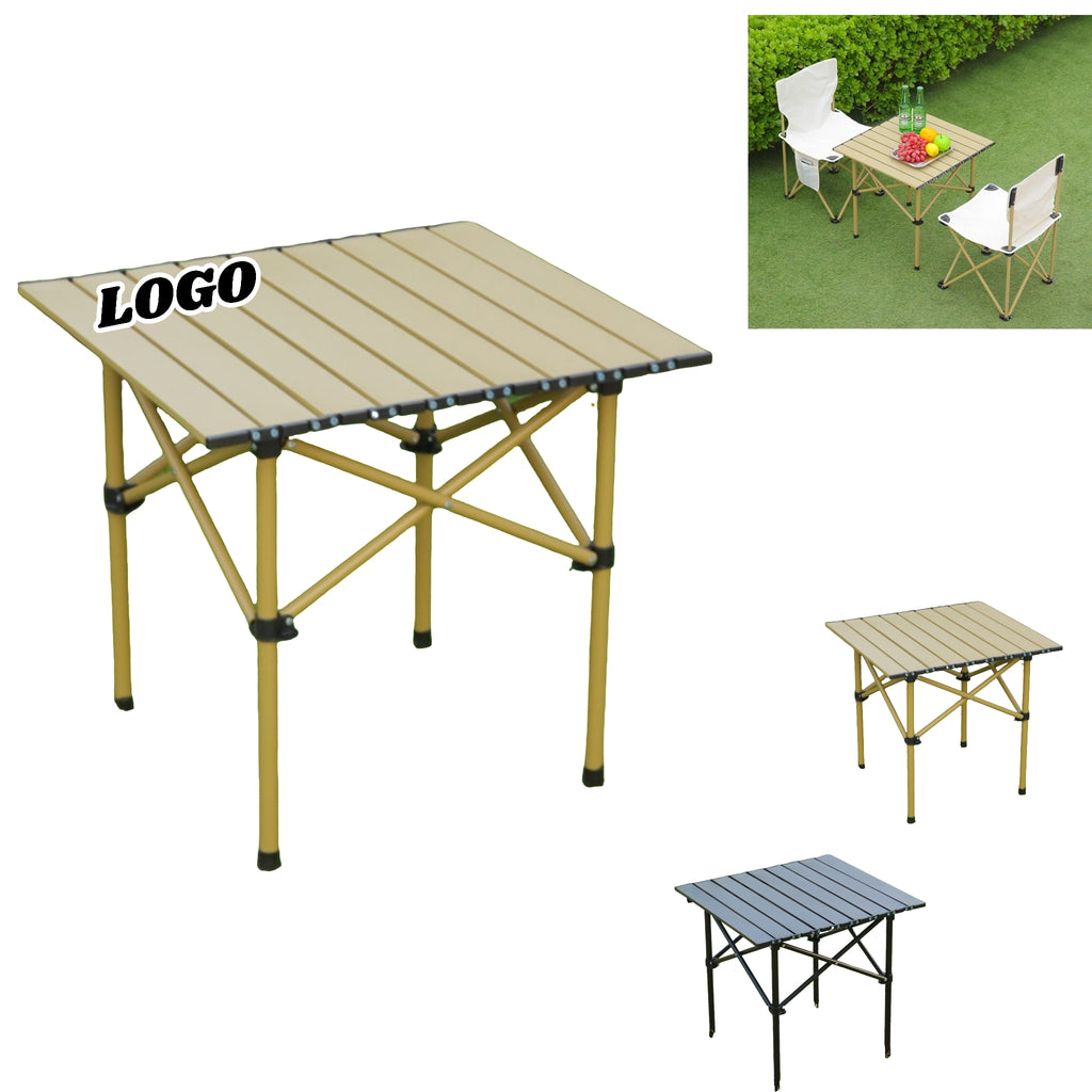 Roll Up Camping Table Lightweight Aluminum Picnic Stall