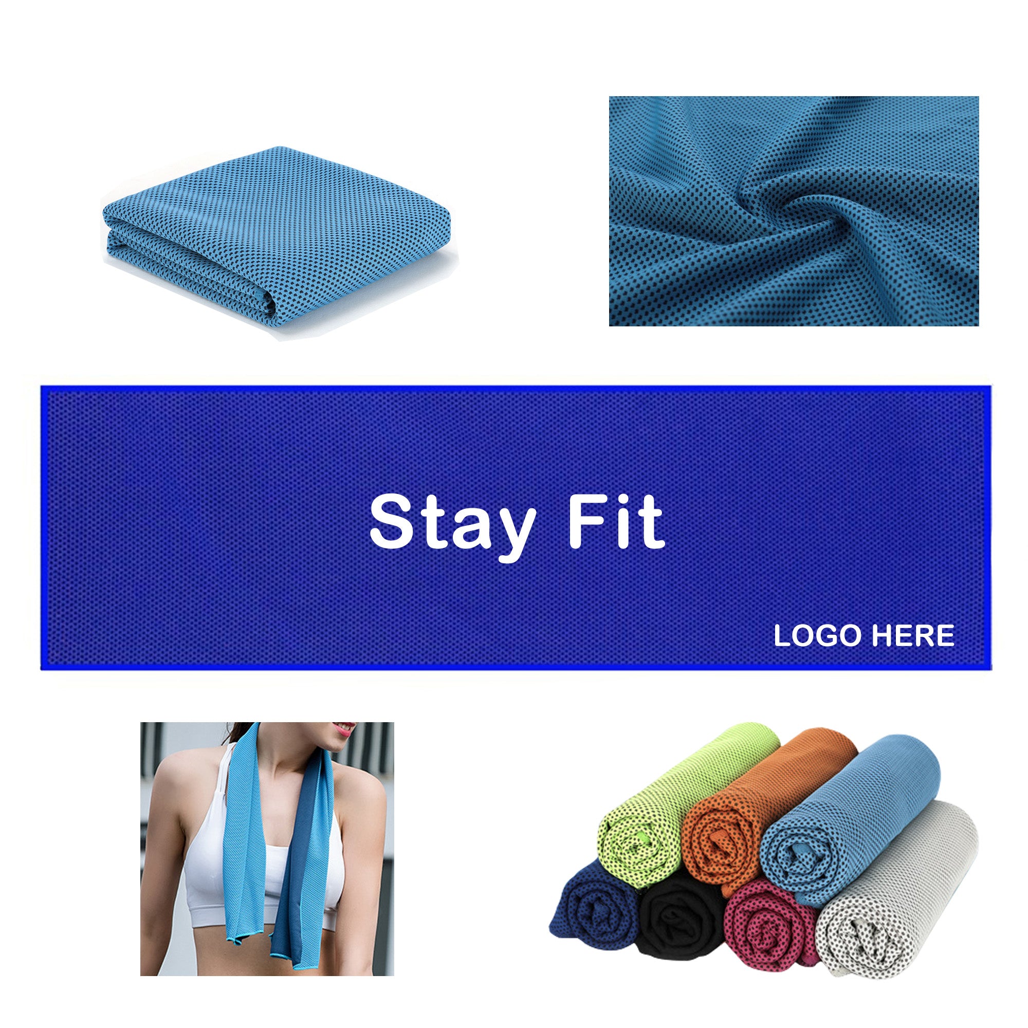 170Gms Cooling Towels Bulk With Reusable Carry Bottle