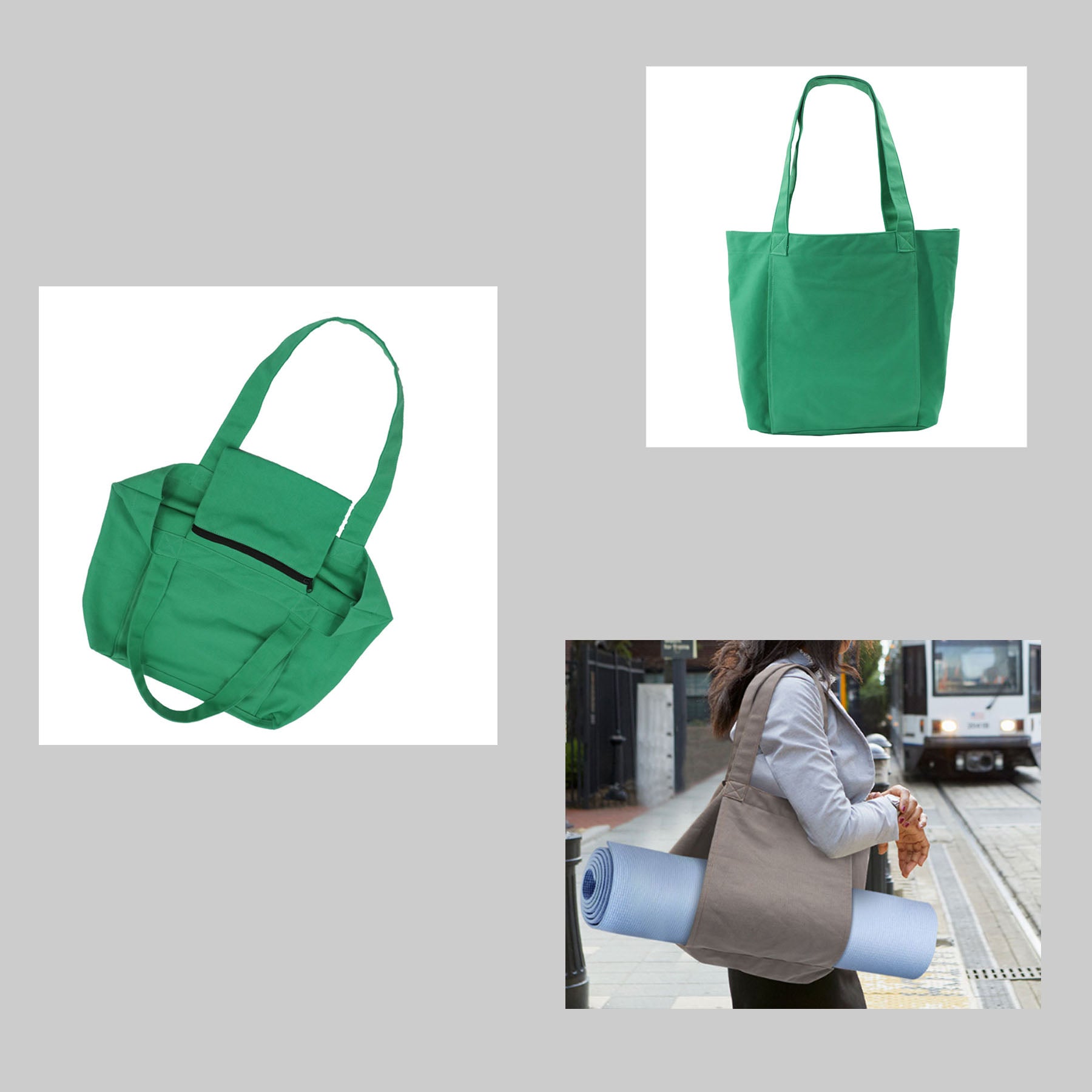 Yoga Mat Canvas Tote Bag