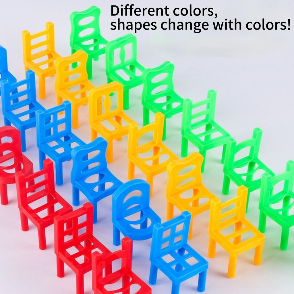 Stacking Chairs Toy Preschool Balance Game For Parent Child