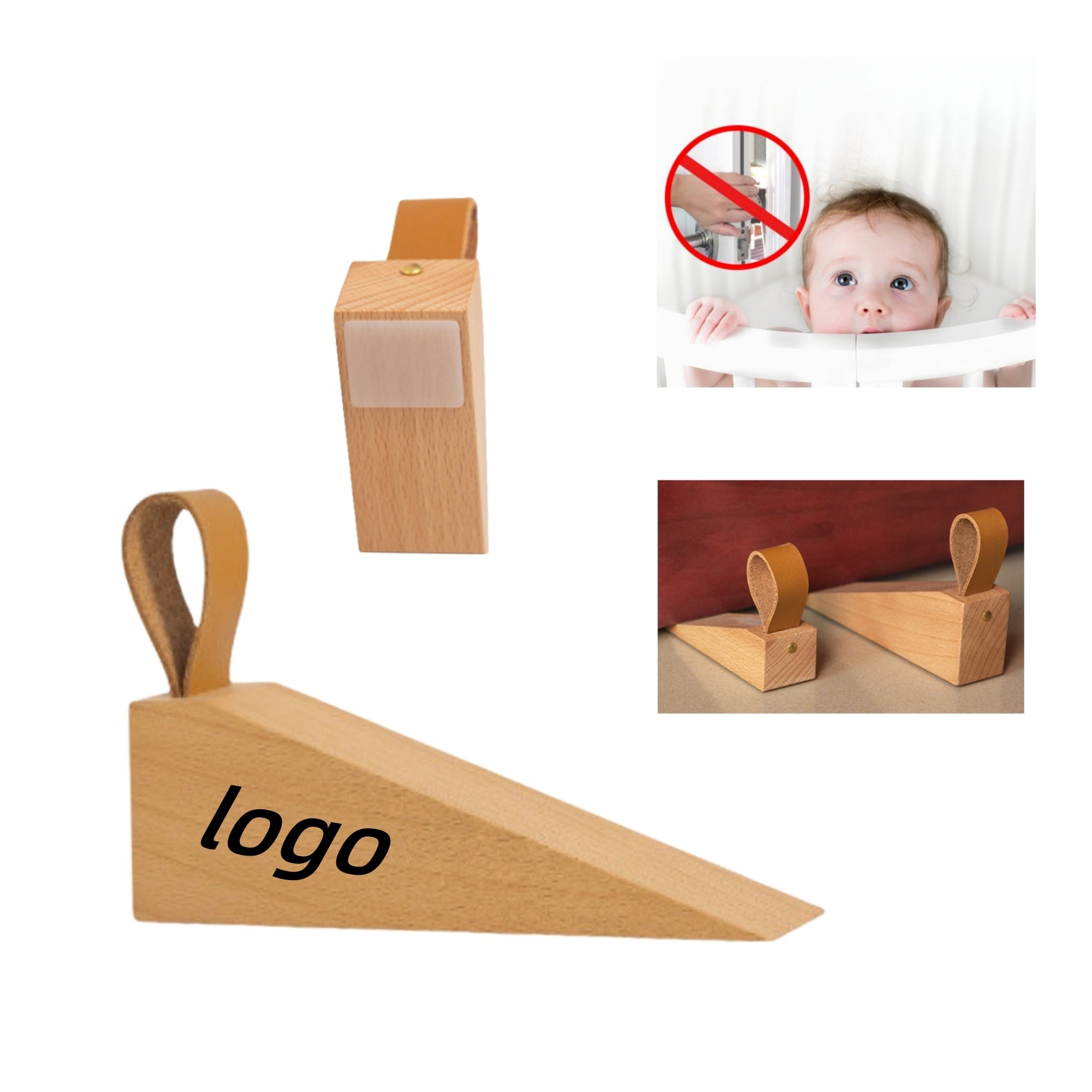 Solid Wood Door Stopper Wedge