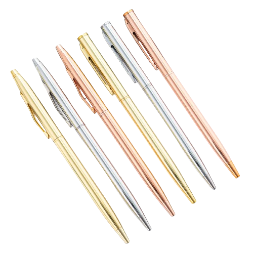 Stainless Steel Ballpoint Pens Black Ink Medium Point