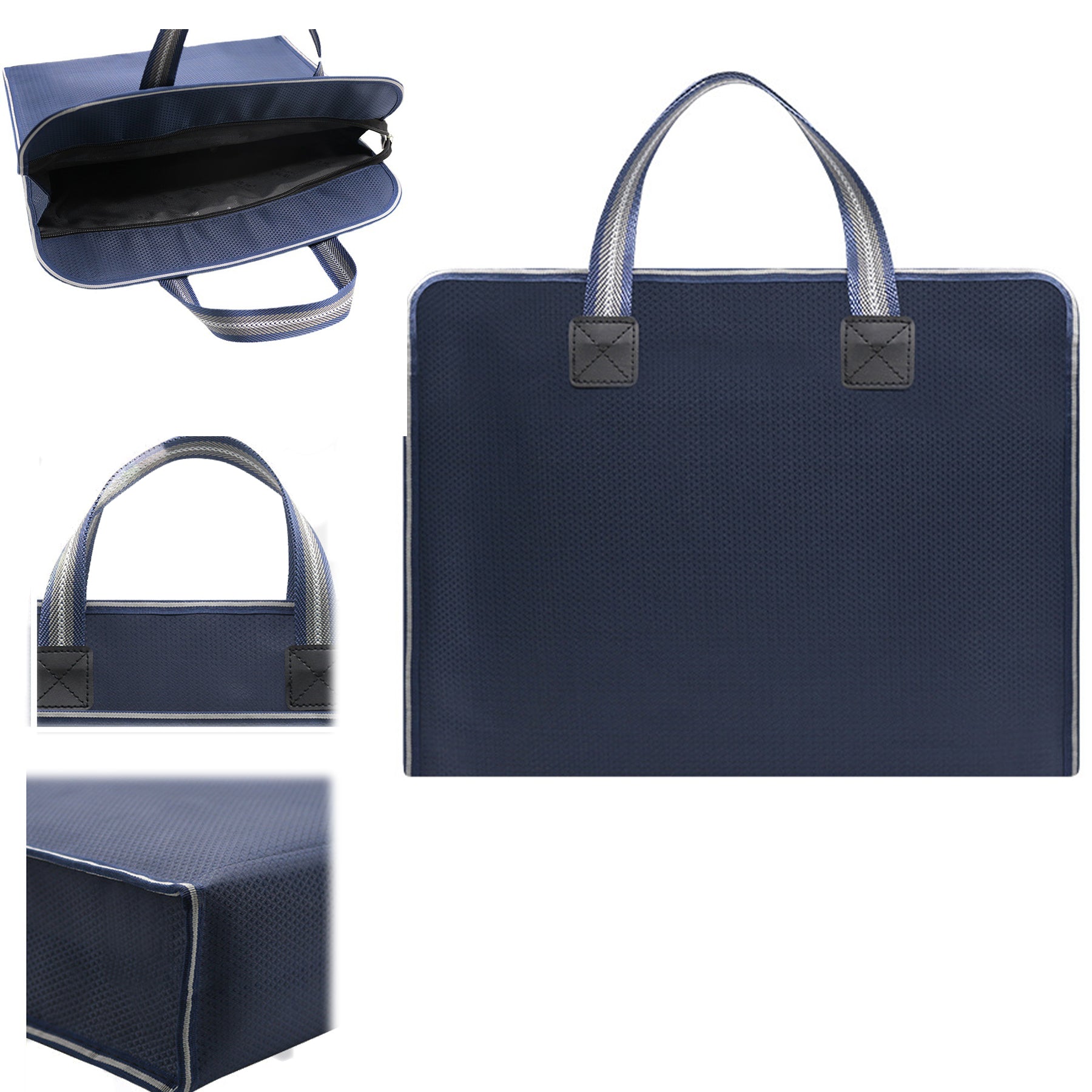 Waterproof Hand - held Zipper Canvas File Bag