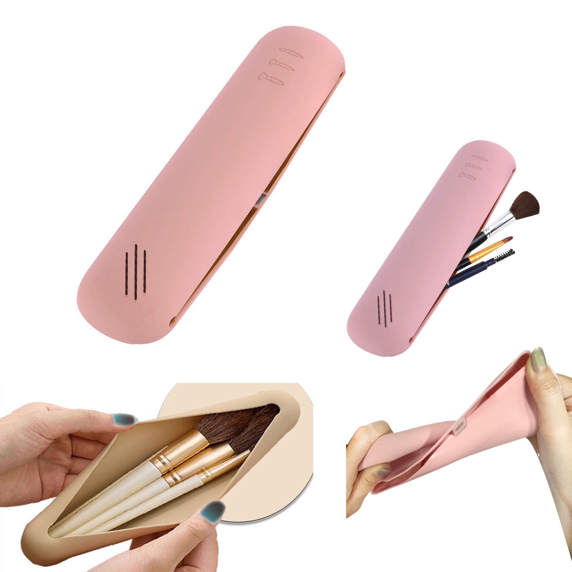 Silicone Magnetic Makeup Bag-Compact Cosmetic Organizer