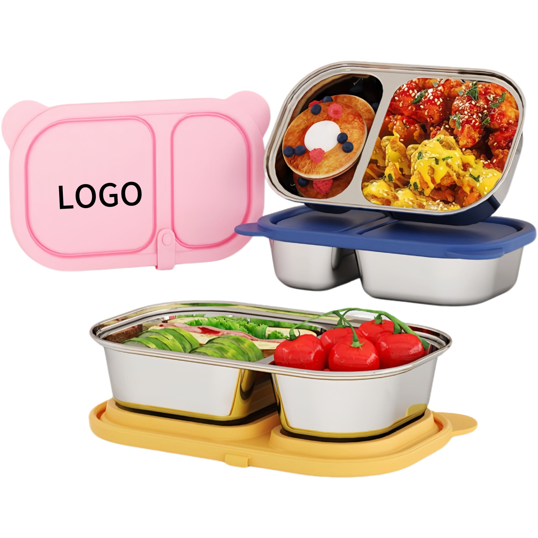 304 Stainless Steel Divided Lunch Box