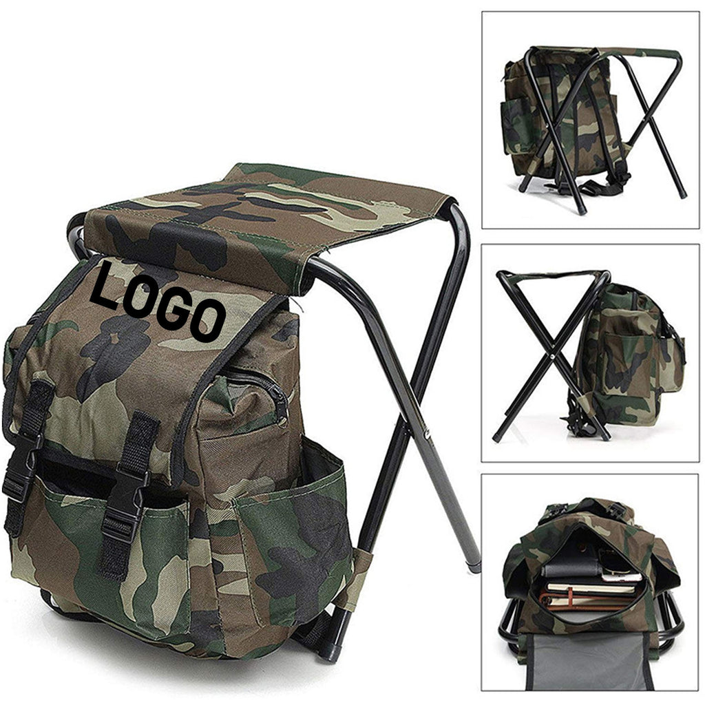 Camouflage Outdoor Portable Backpack Stool