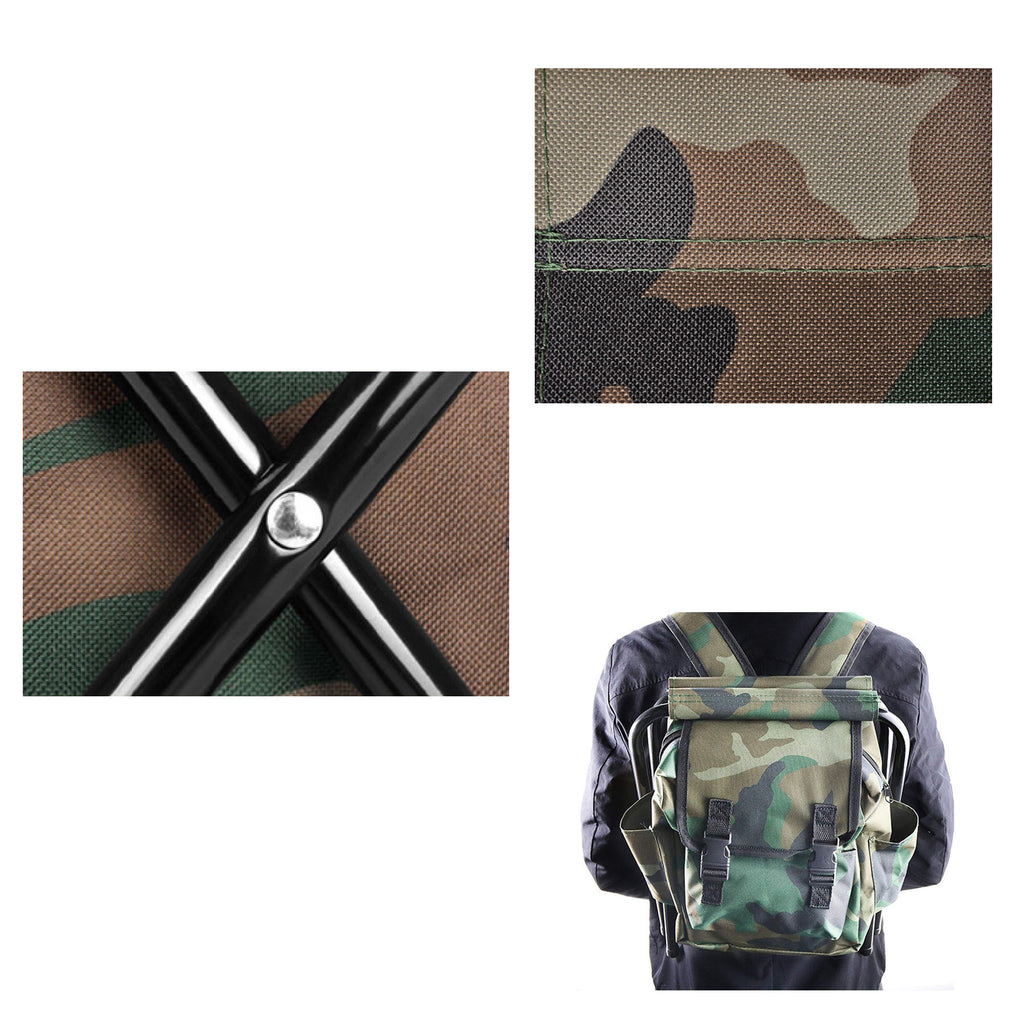 Camouflage Outdoor Portable Backpack Stool