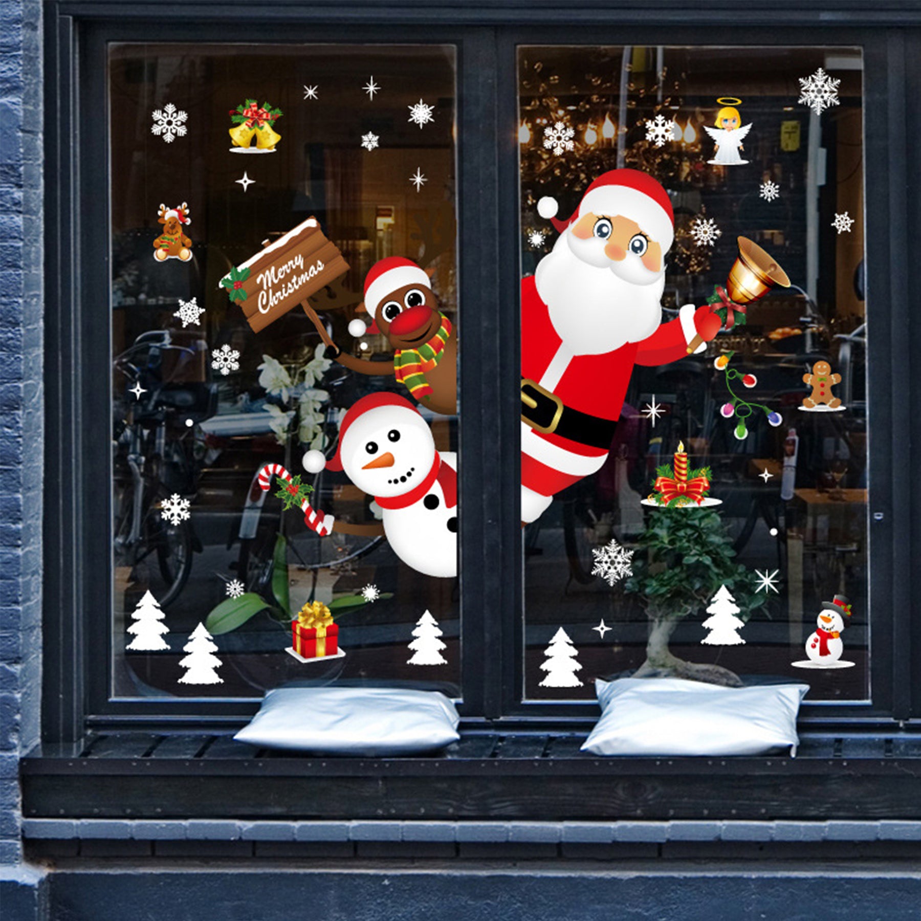 Christmas Snowflake Window Clings Stickers For Glass
