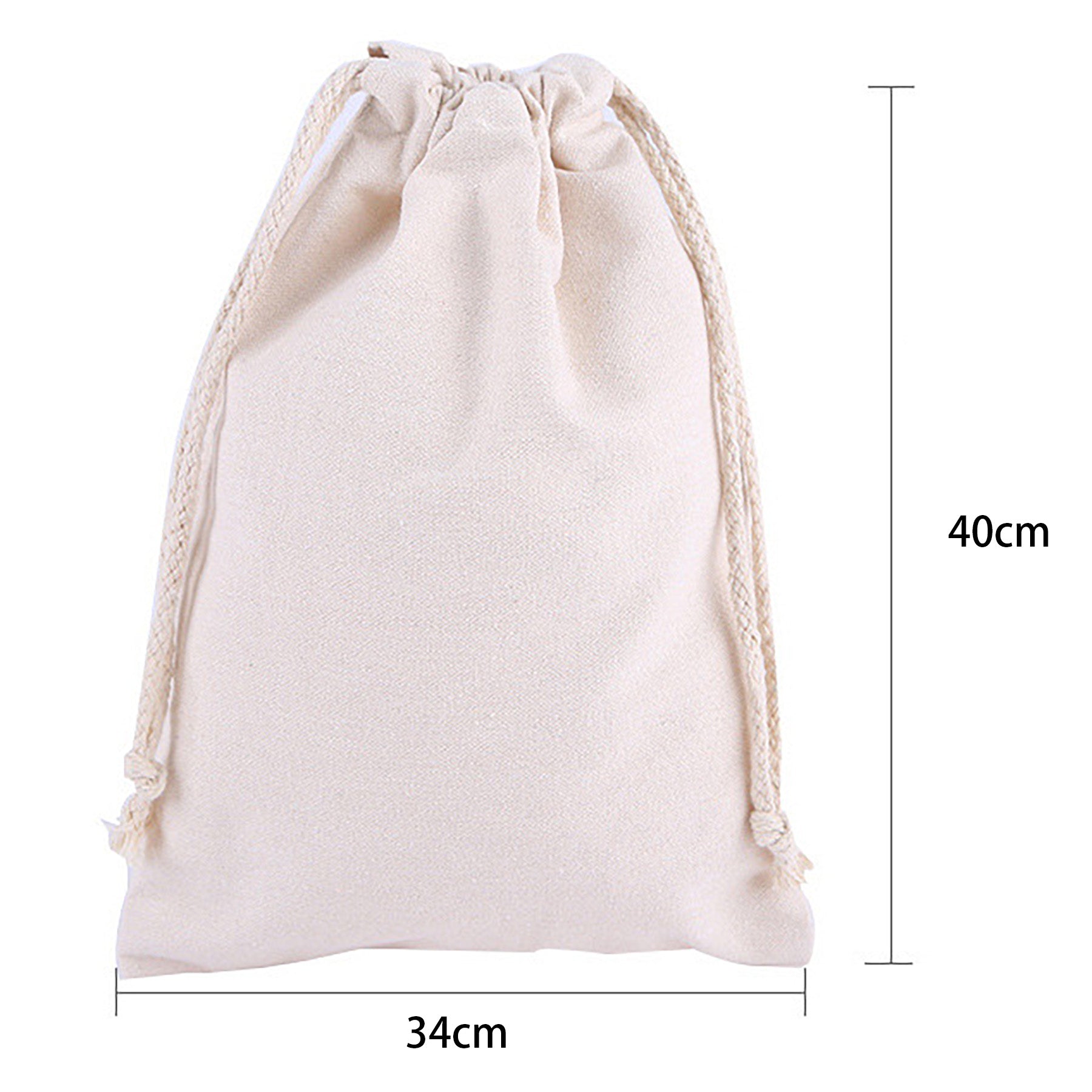 40cm High Drawstring Canvas Bag