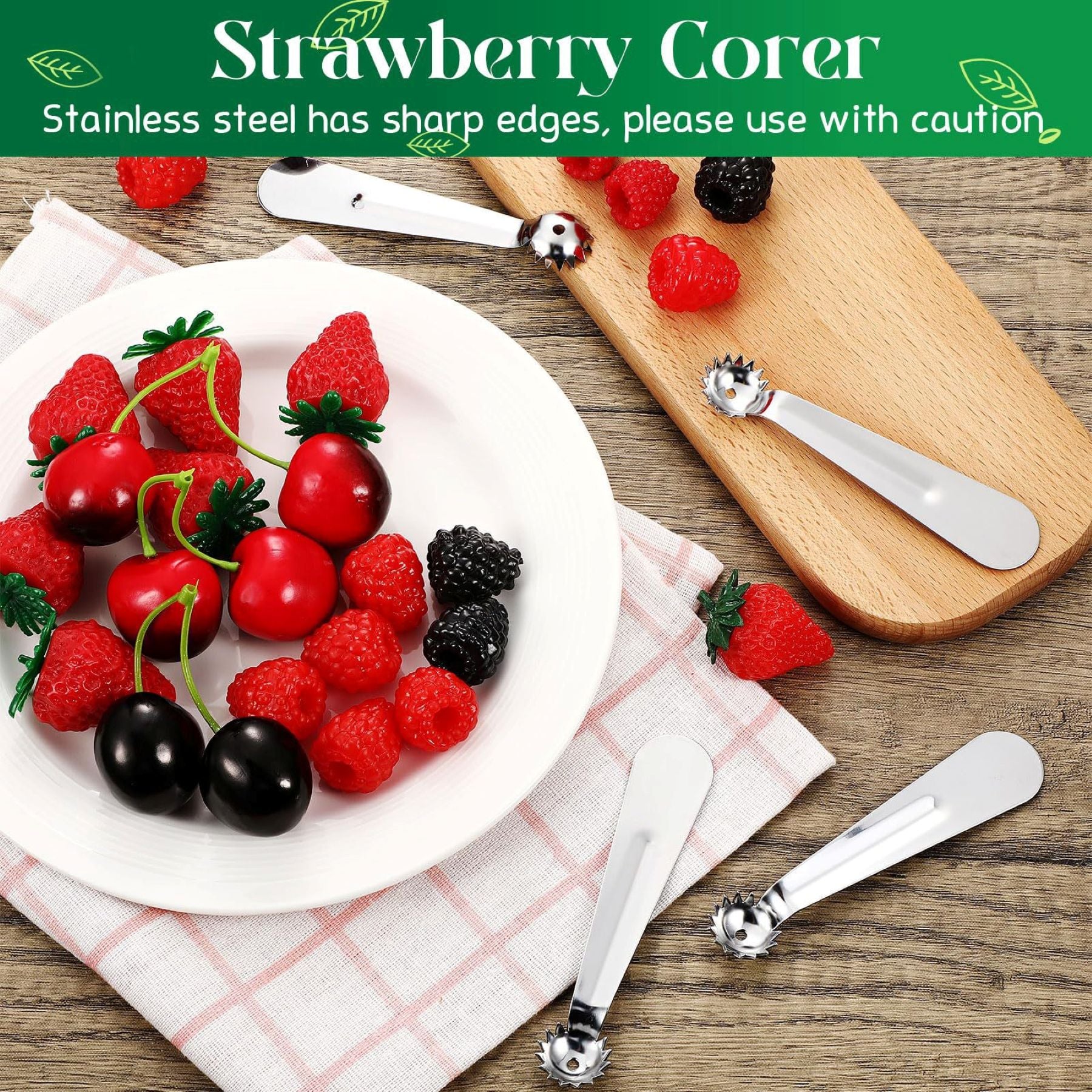 Stainless Steel Strawberry Stem Remover