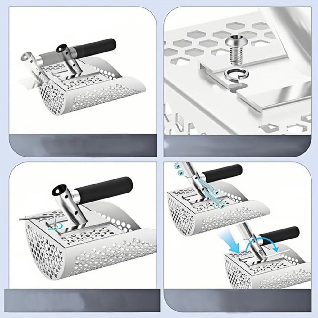 Long - Handled Stainless Steel Sand Shovel