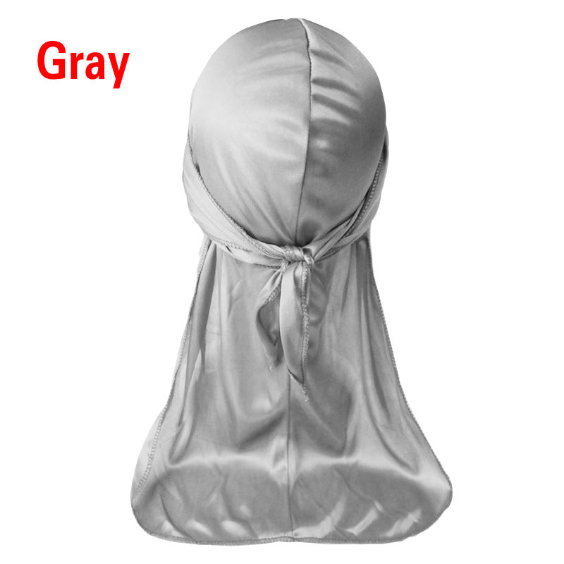 Imitation Silk Long Tail Turban Hat