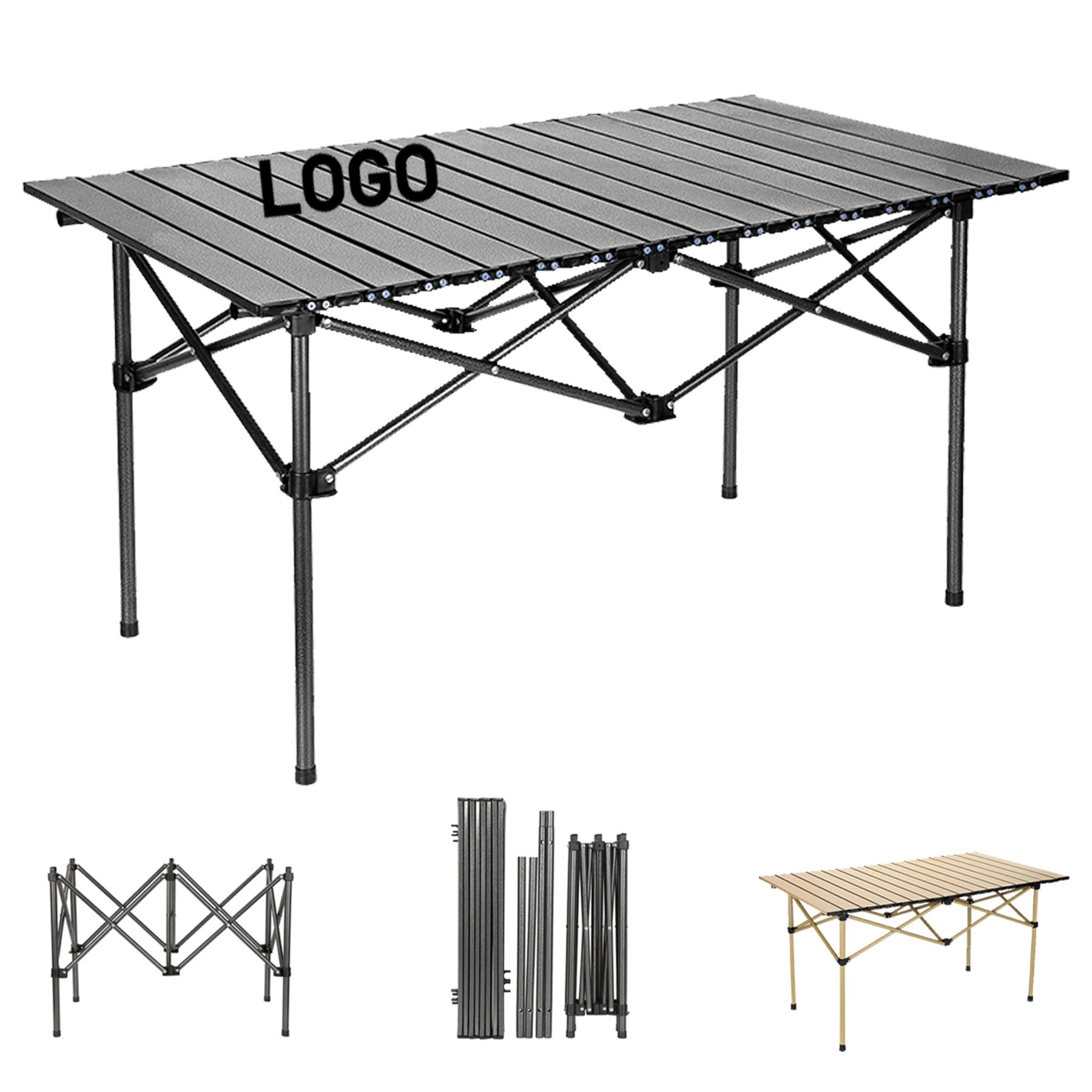 Collapsible Outdoor Picnic Metal Table