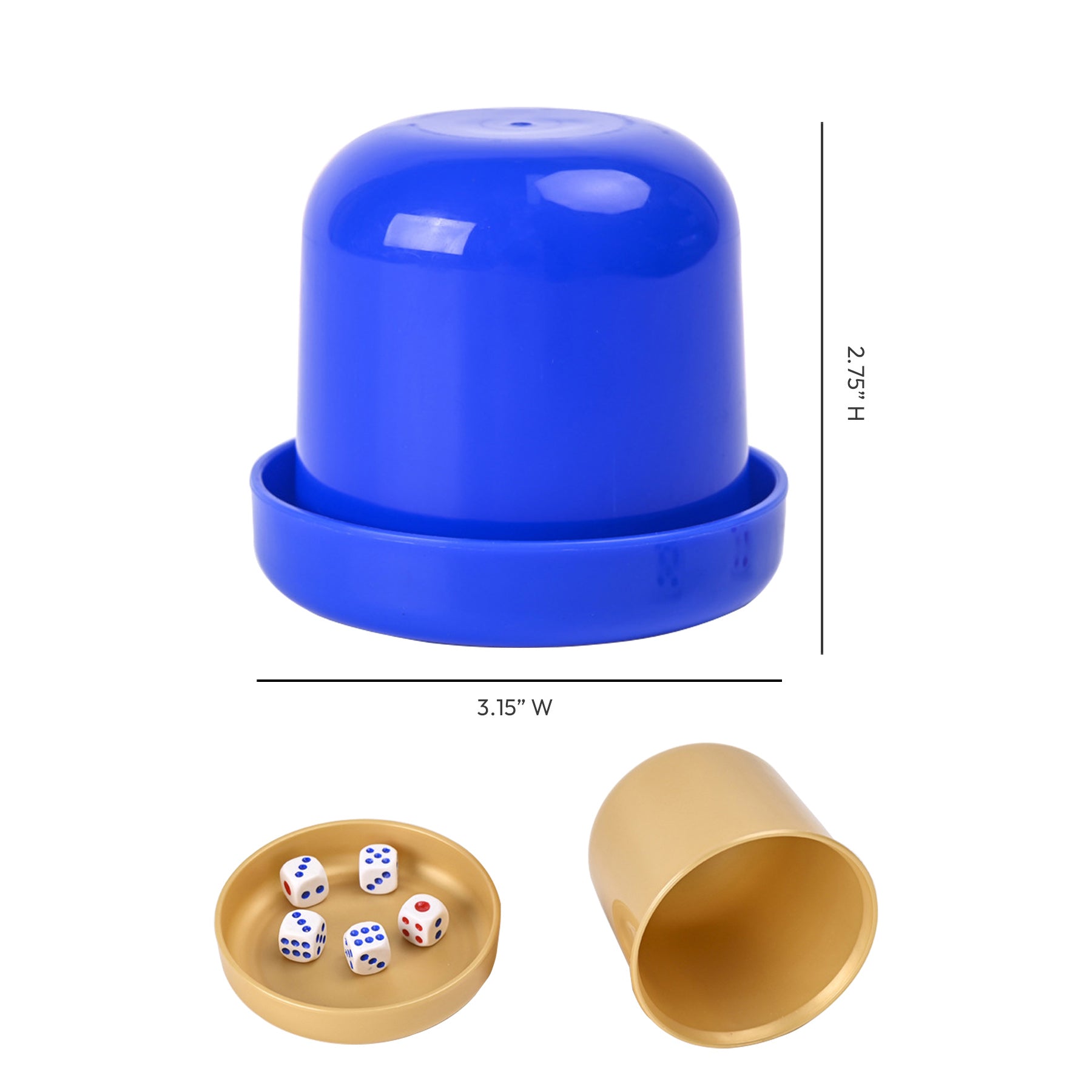 Plastic Dice Cup And Tray Set Shaker