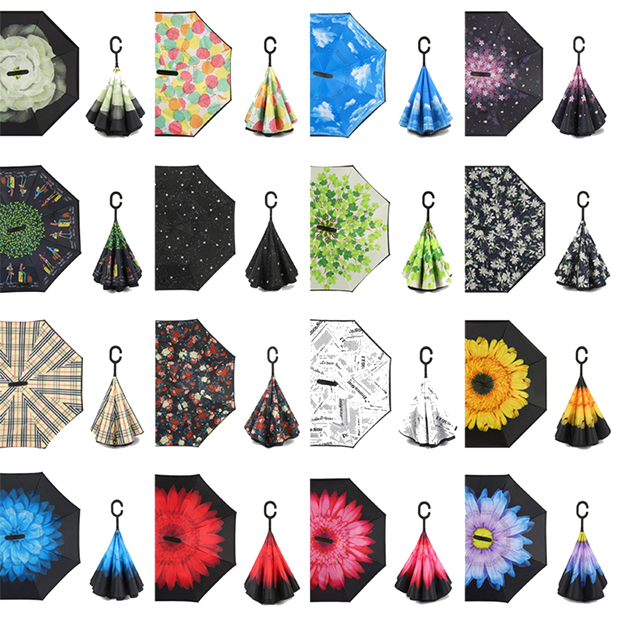 Inverted Reverse Upside Down Umbrella
