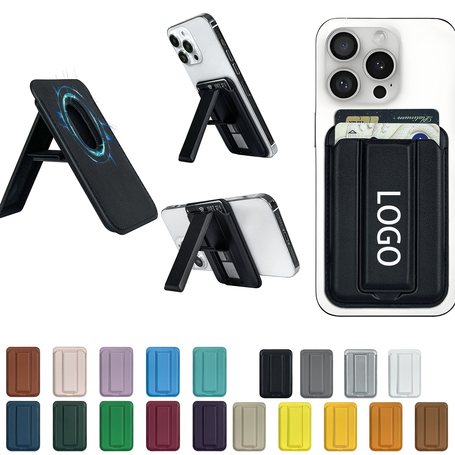 Phone Card Holder With Magnetic Stand