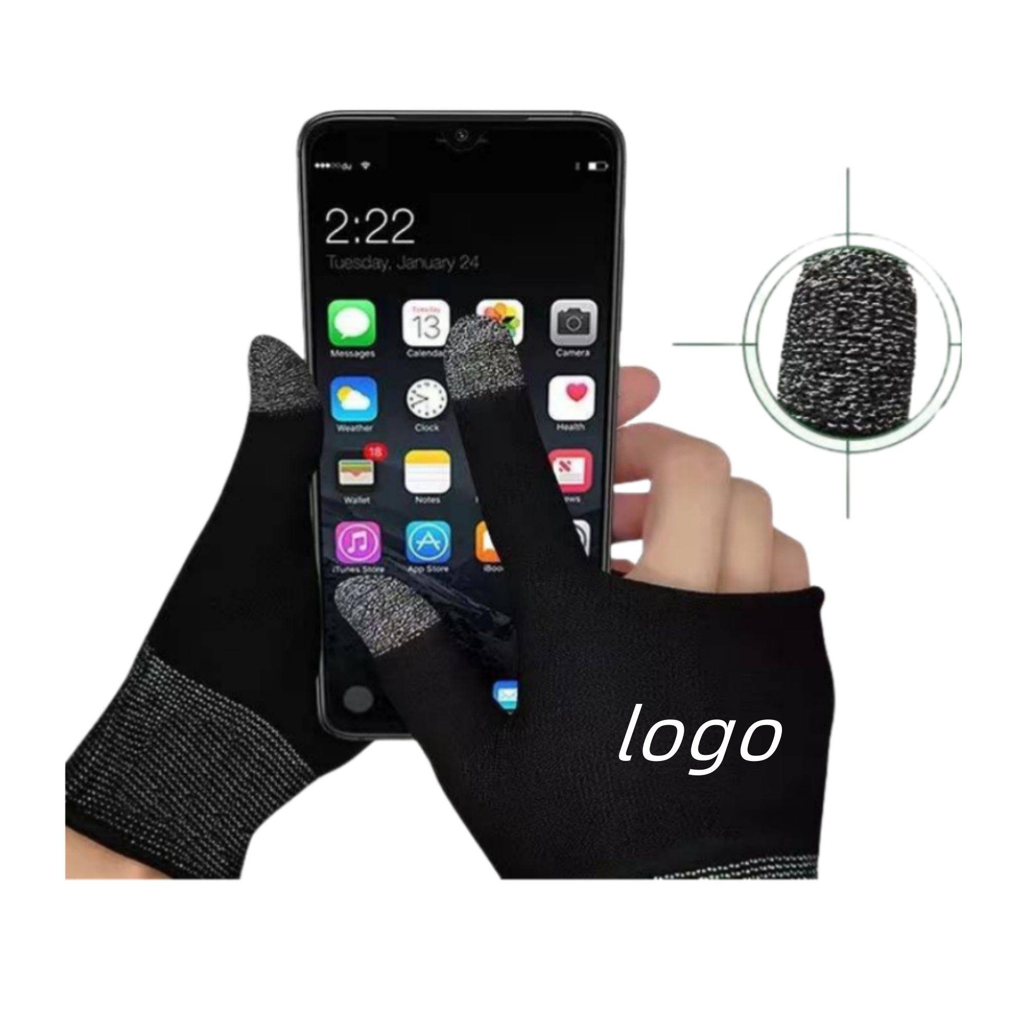 Two Finger Zero Disconnection Breathable Sweat Resistant Gloves
