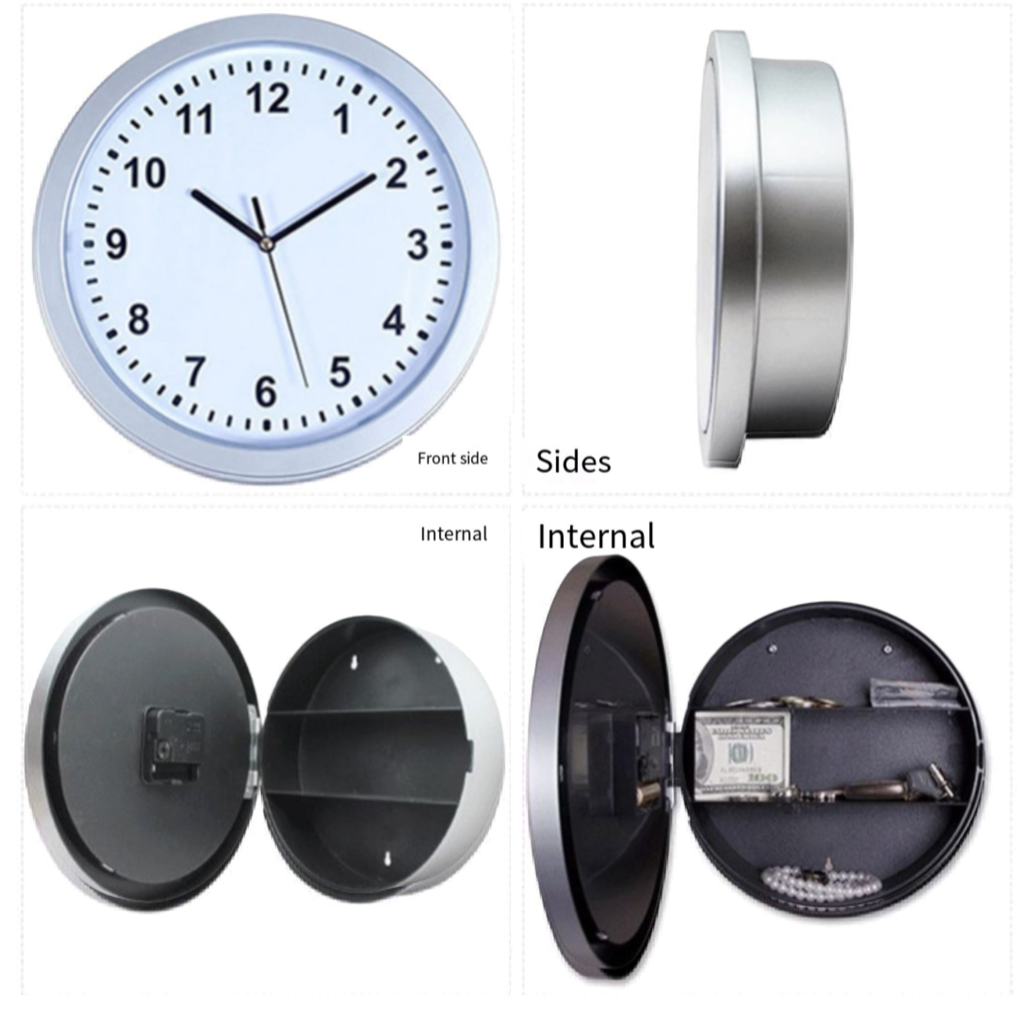 ABS Hidden Safe Clock Wall Lock Storage
