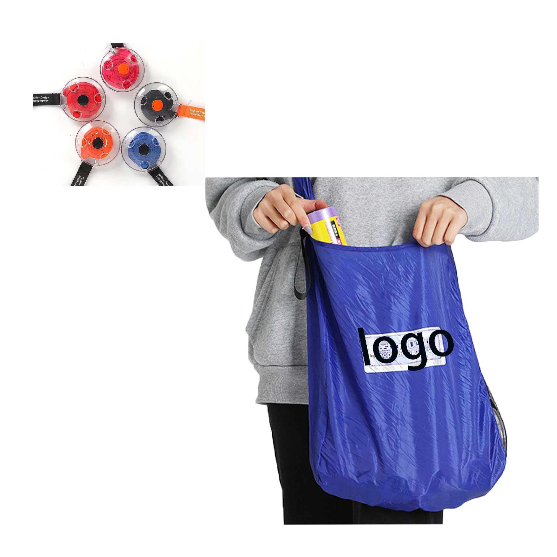 Portable Multifunctional Small Disc Fold - Rotate Storage Shopper