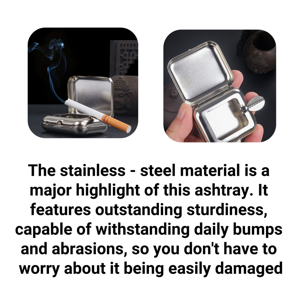 Portable Stainless Steelashtray With Lid