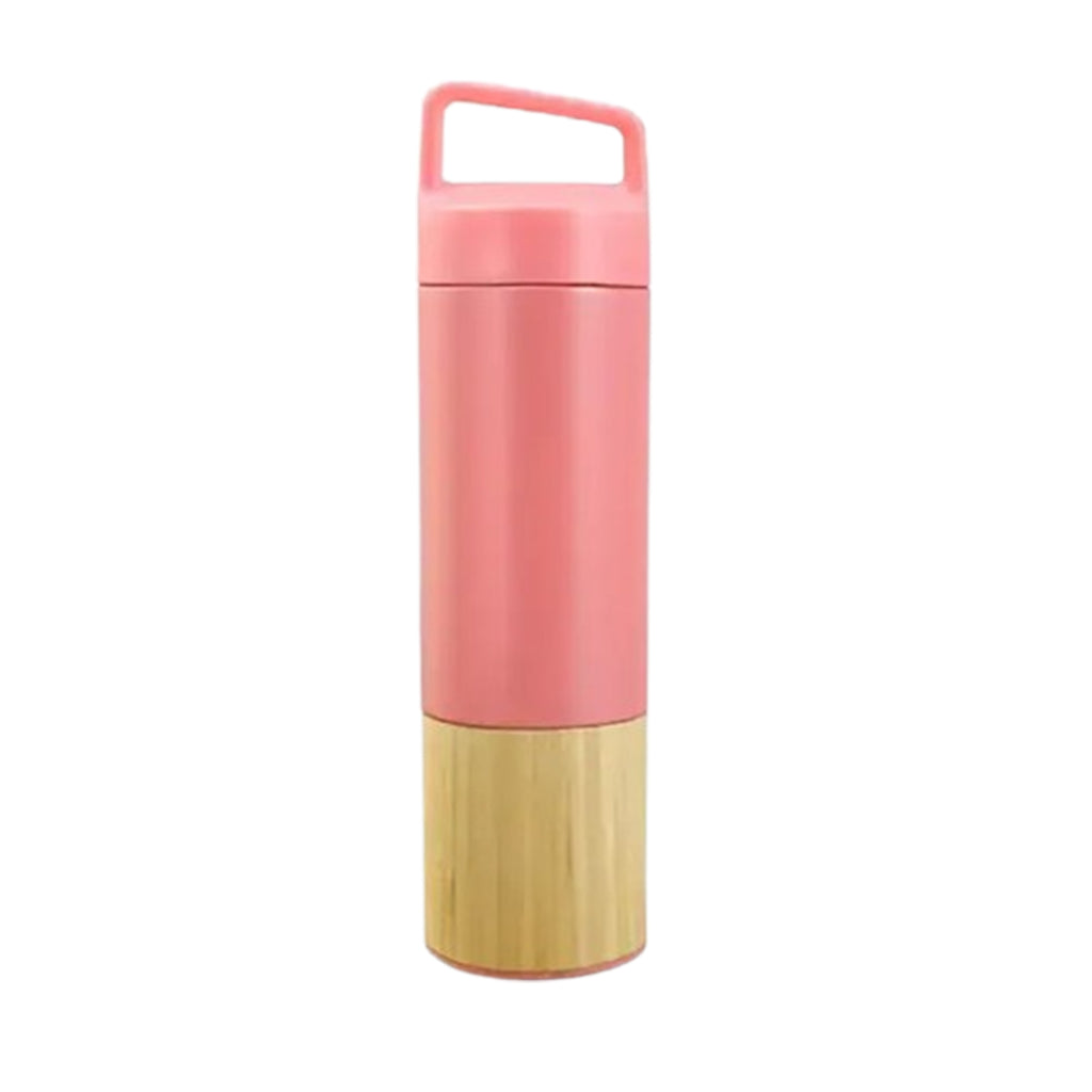 20 Oz Bamboo Stainless Steel Insulated Tumbler With Handle
