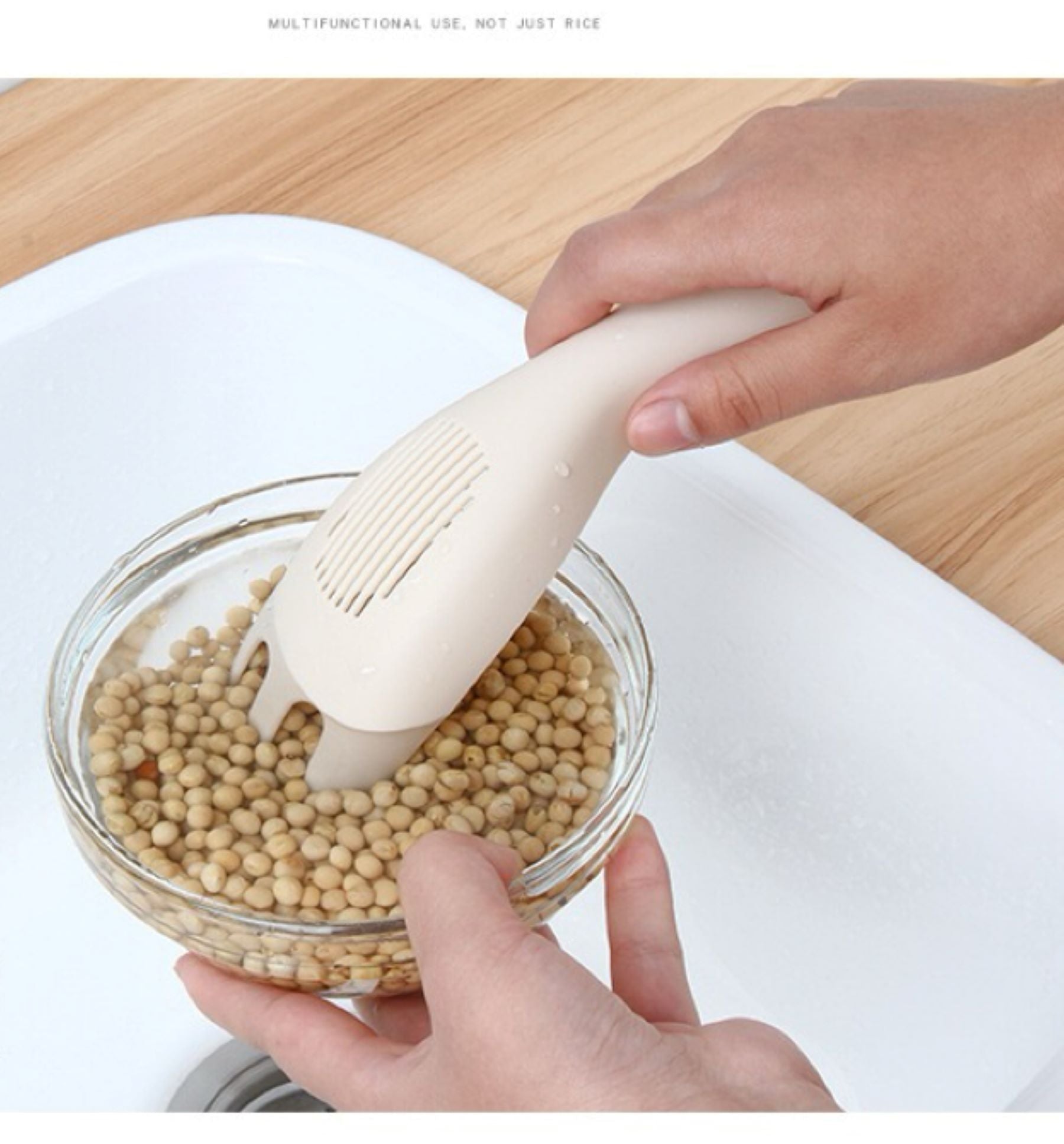 Multi-functional Rice-washing Spoon