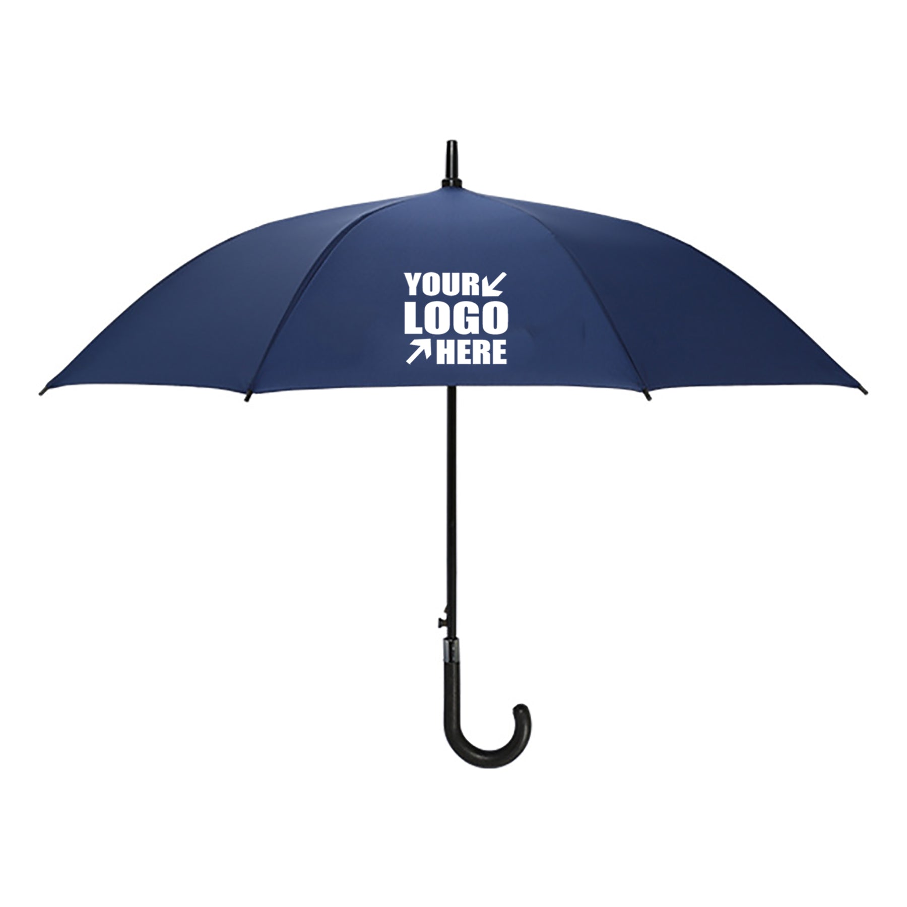 Executive Umbrella With Curved Faux Leather Handle