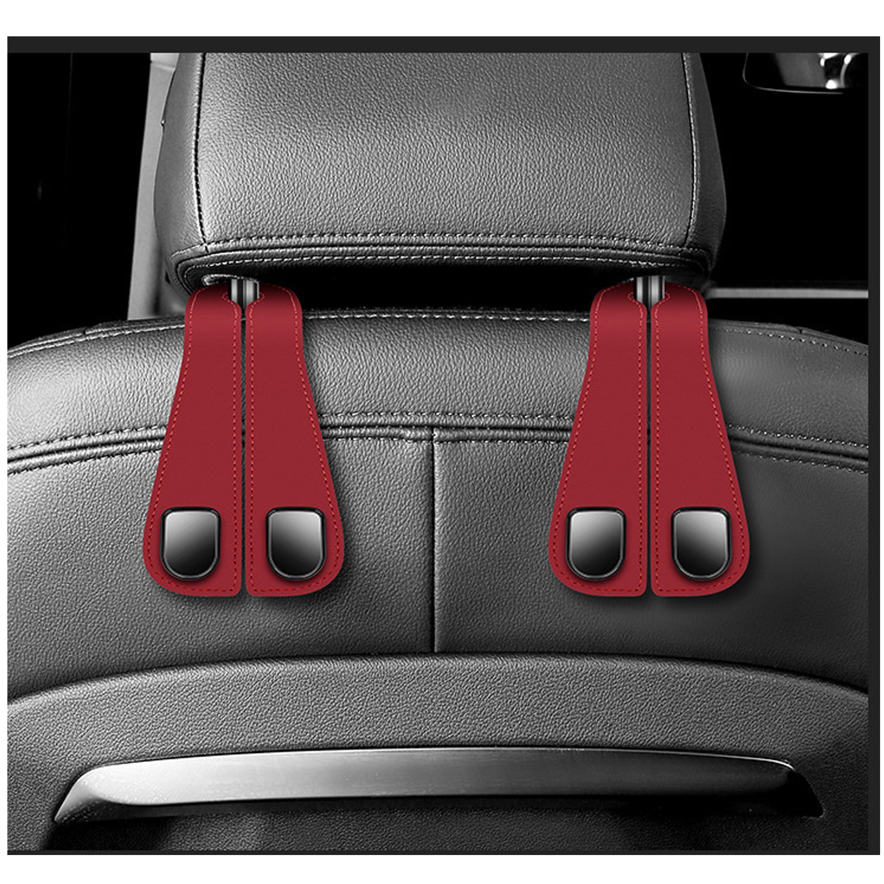 Leather Car Seat Back Hooks