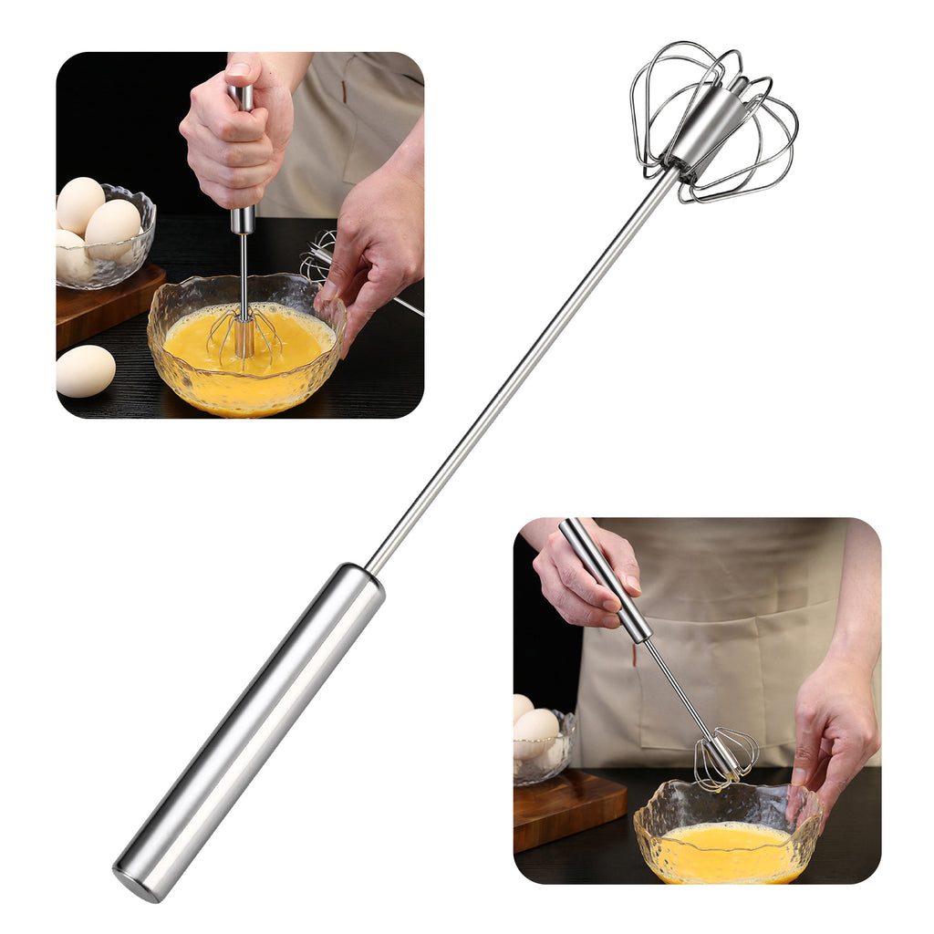 12 In Stainless Steel Semi-automatic Egg Beater