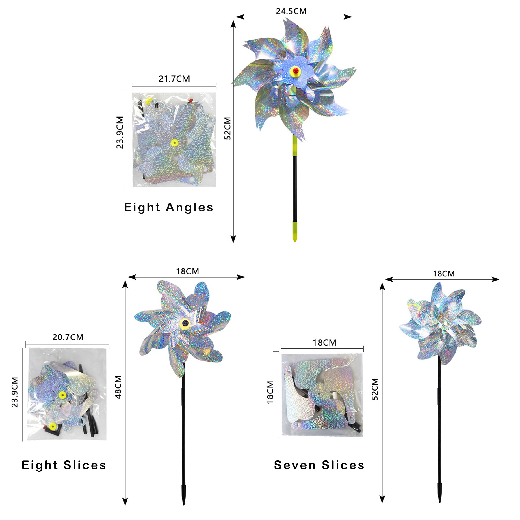 Colorful Windmill For Repel Birds
