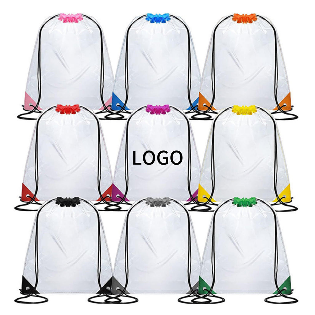 Clear PVC Drawstring Bag