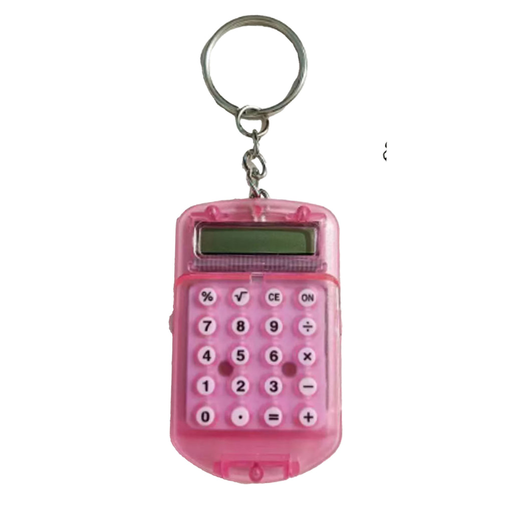 Mini Transparent Flip Calculator Keychain Portable Math Tool