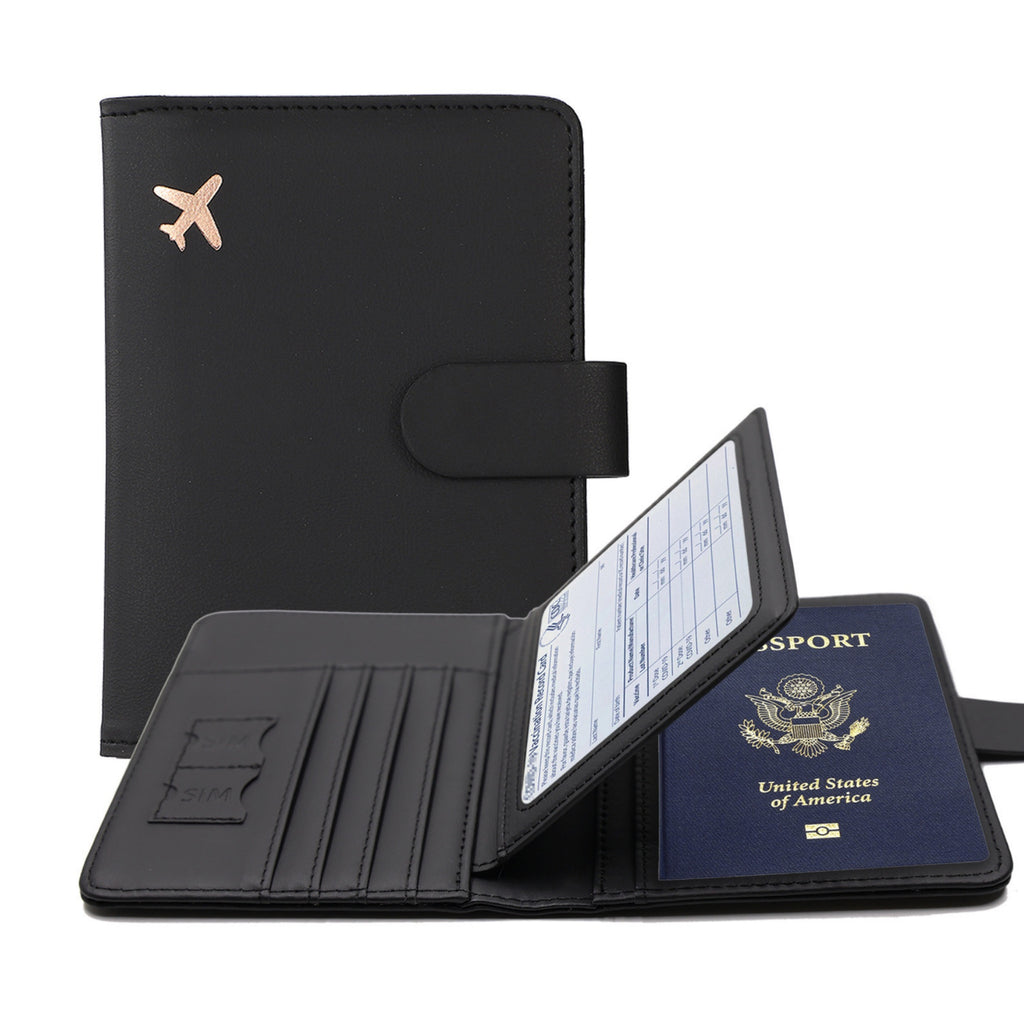 Magnetic Passport Holder Closed Shielded Travel Wallet