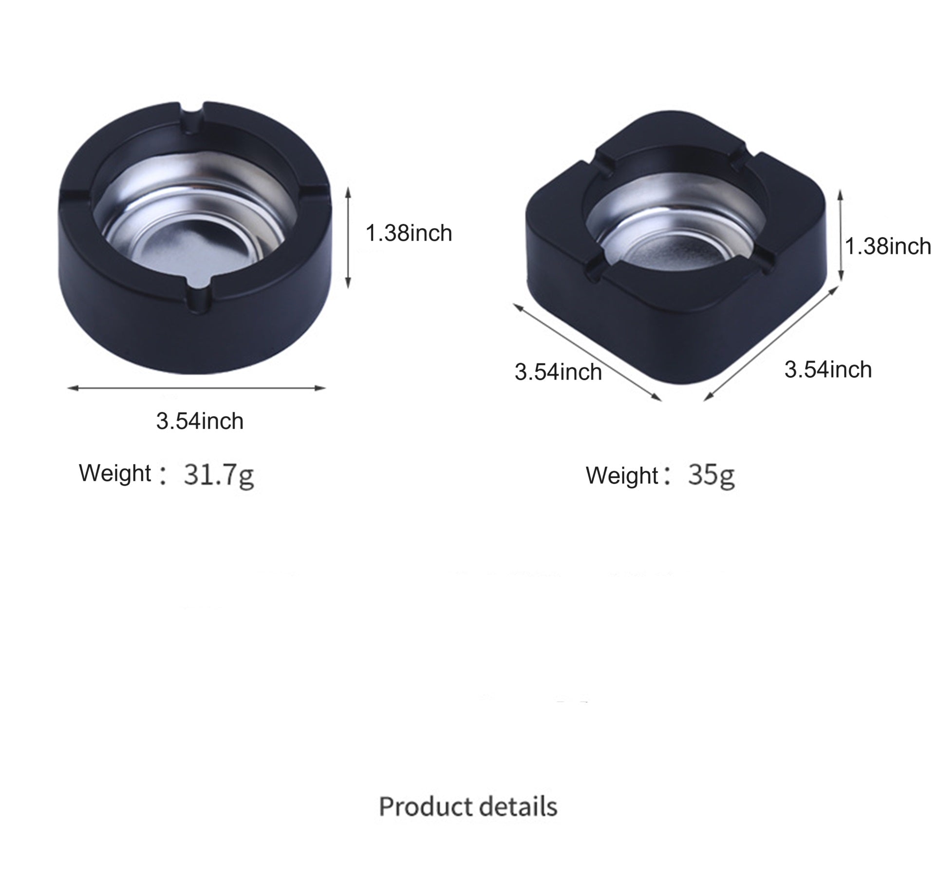 Plastic Tinplate Ashtray
