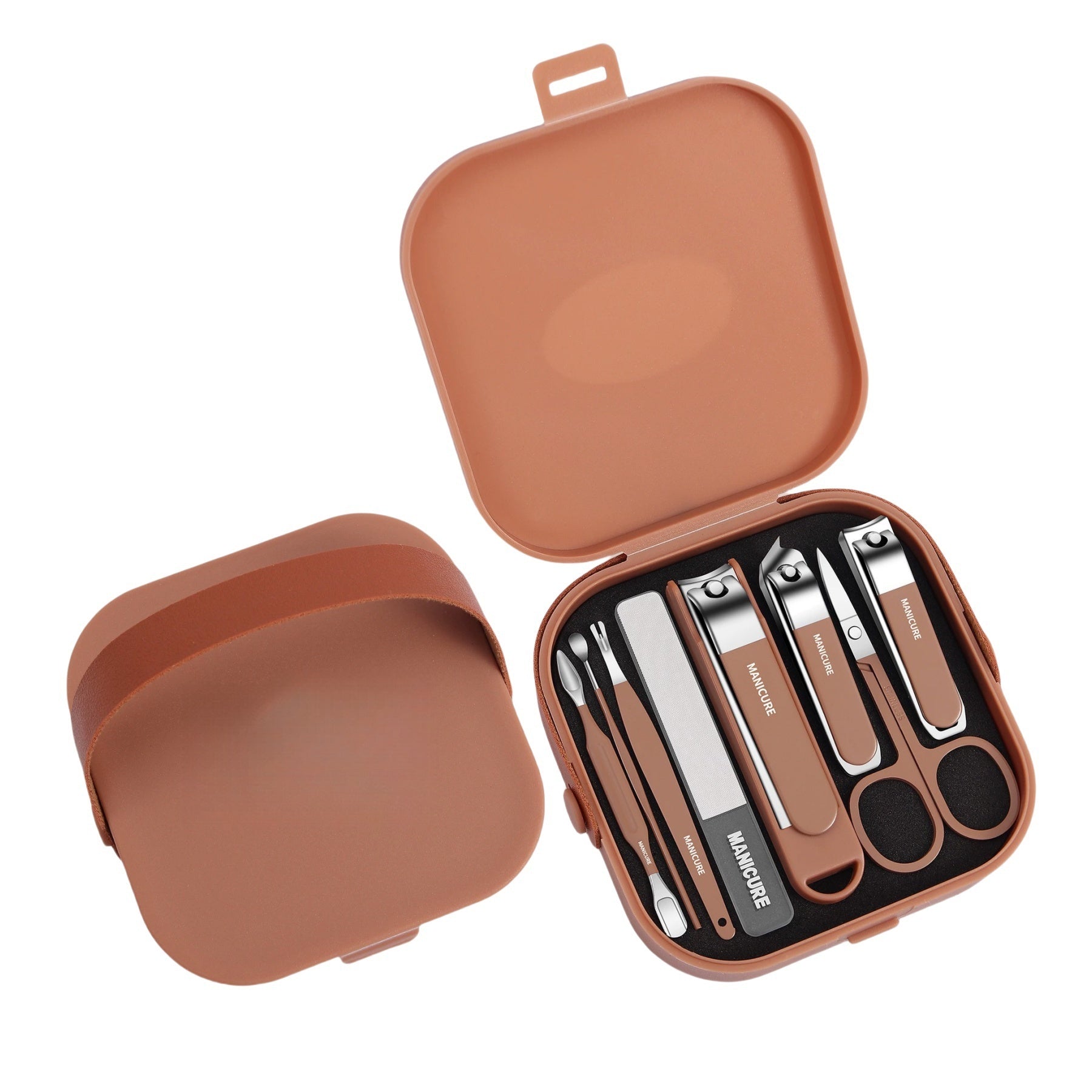 8-piece Nail Clipper Set In A Box With A Handle