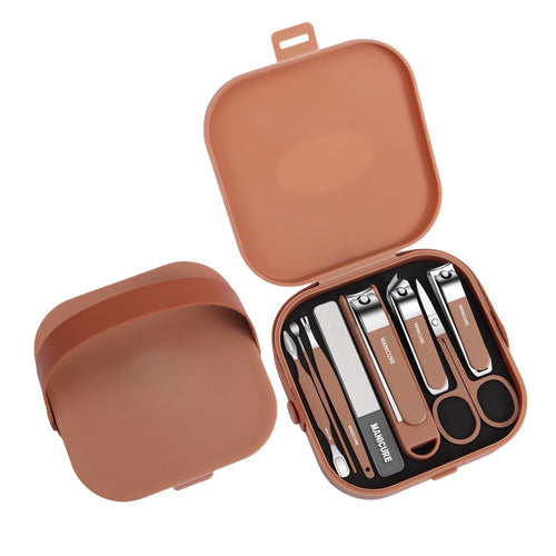 8-piece Nail Clipper Set In A Box With A Handle