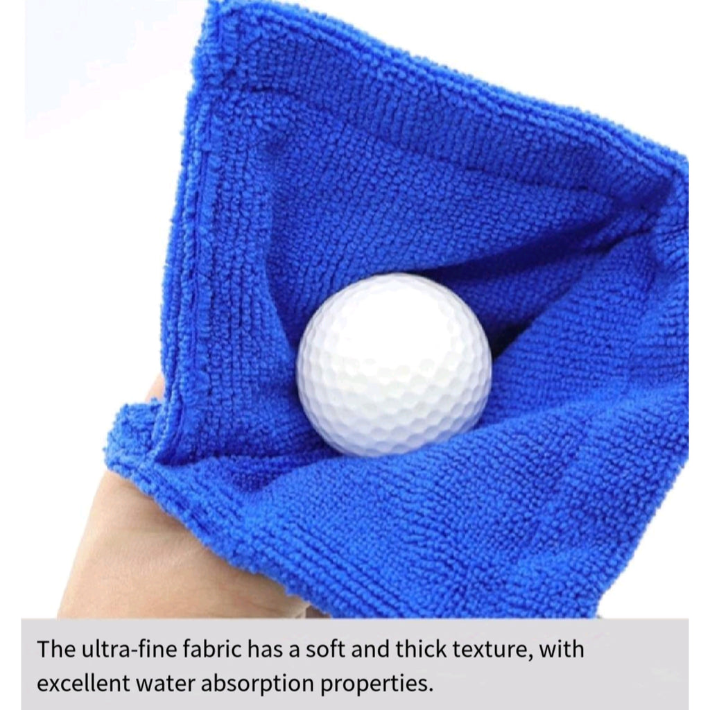 Golf Towel Microfiber Cleaning Clip Club Carabiner Quick Dry