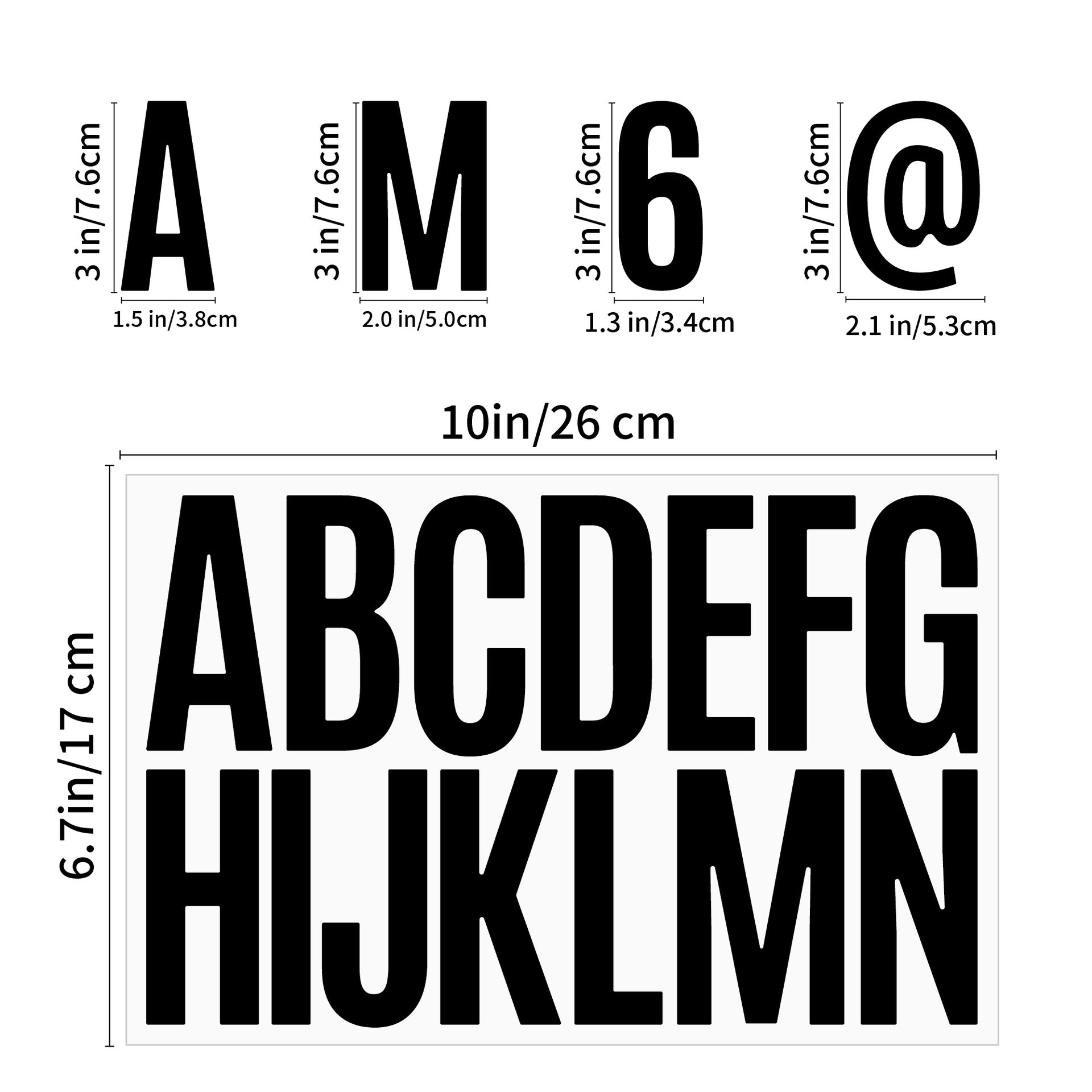 3" Letter Sticker