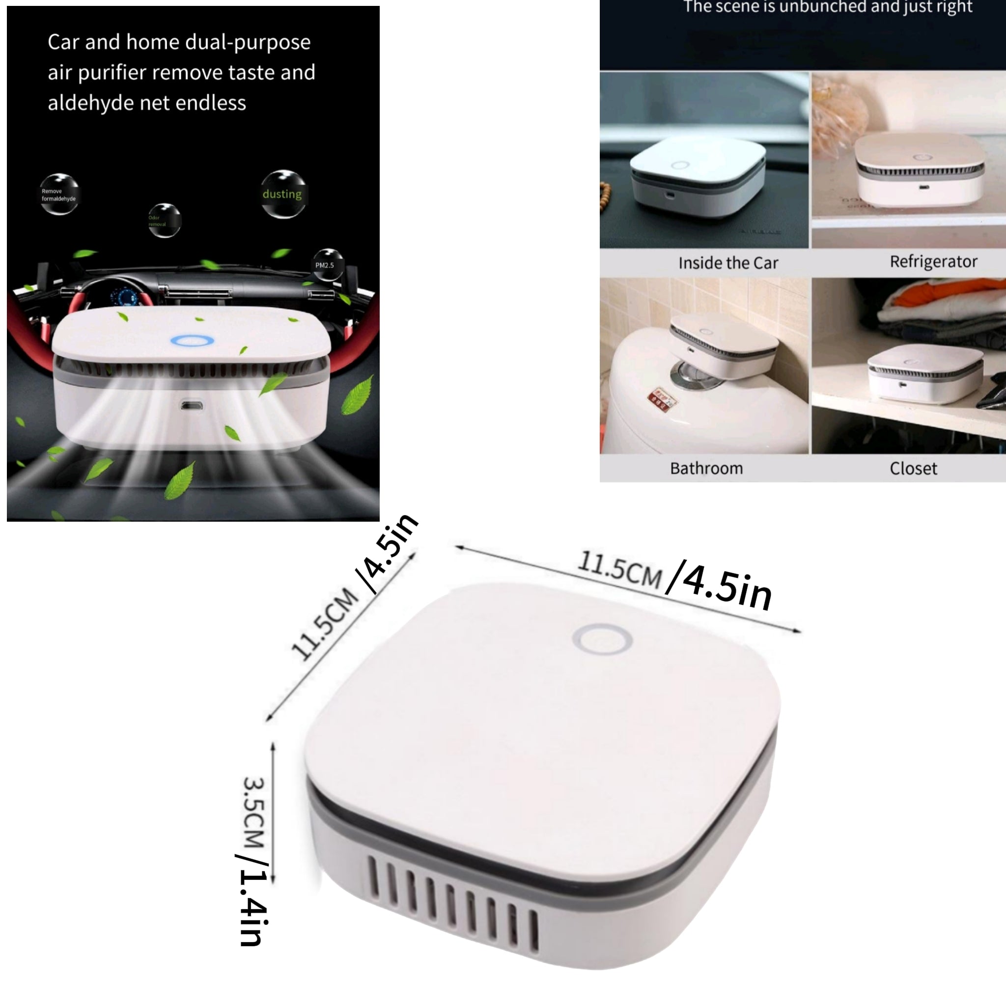 Portable Car Air Purifier For Home Use
