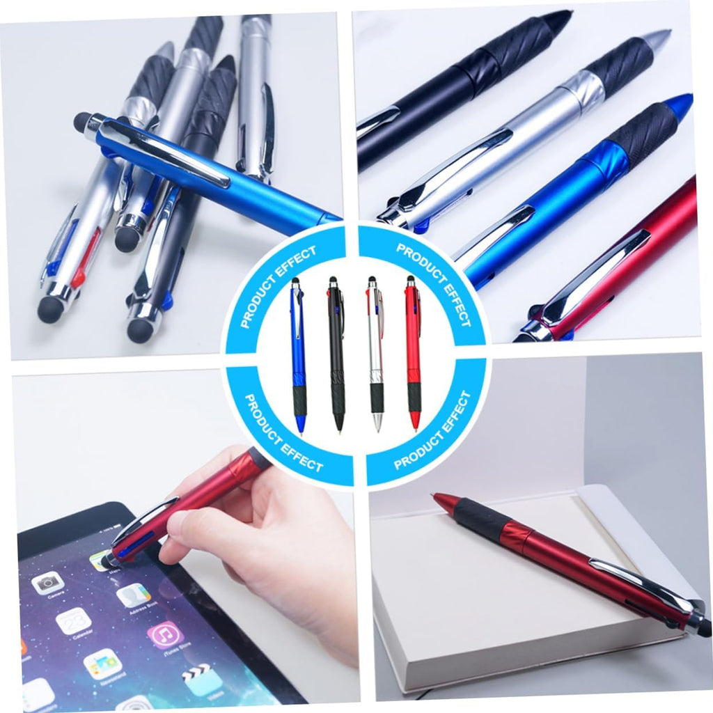 Multi-Functional 3-Color Ballpoint Pen With Stylus