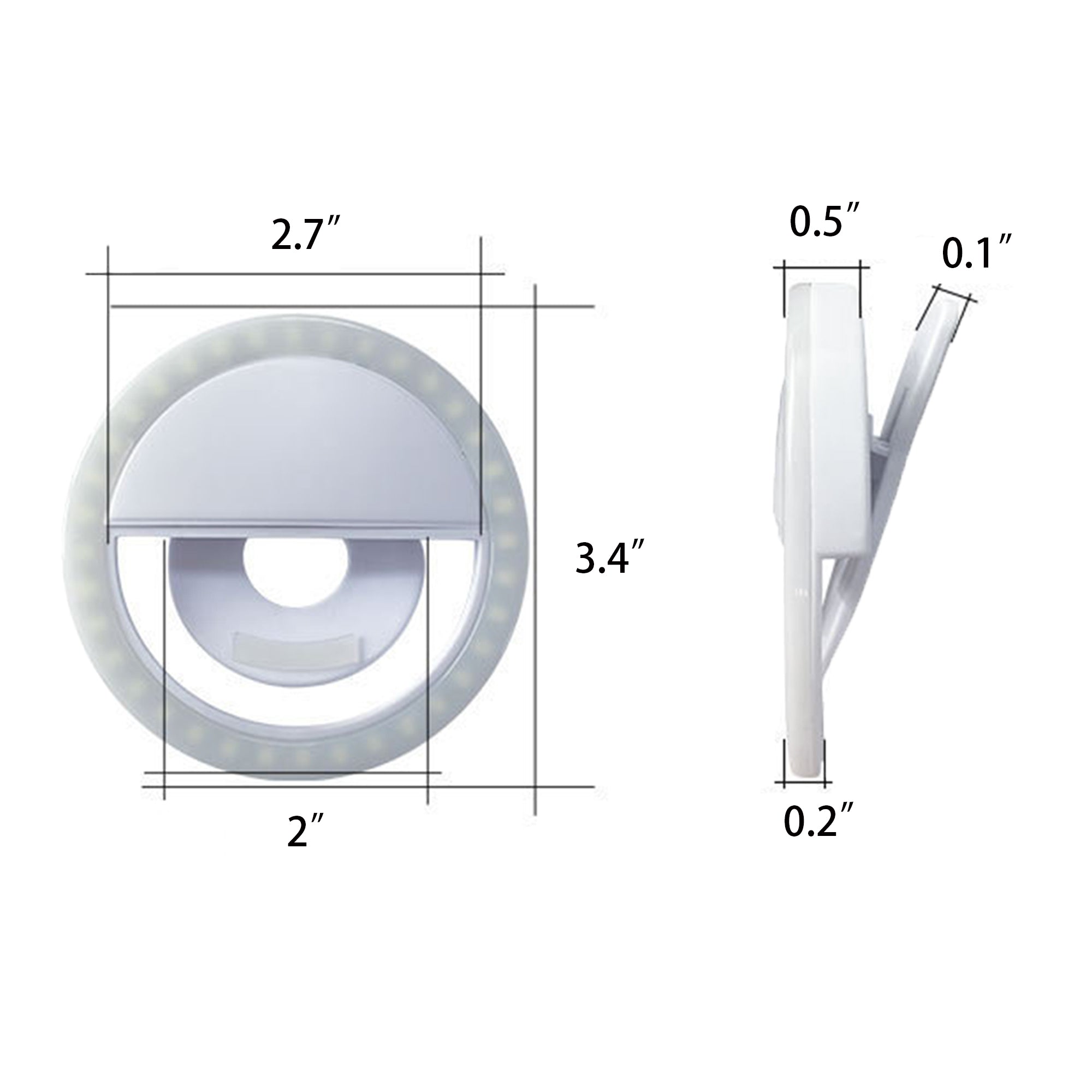 Portable Clip-On Selfie Fill Light With 40 Led