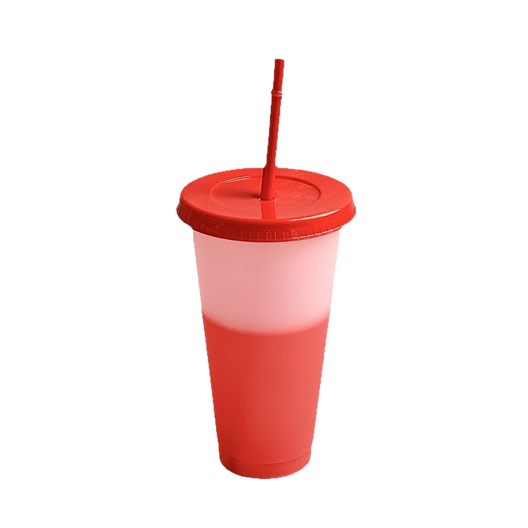 Plastic Tumbler With A Straw