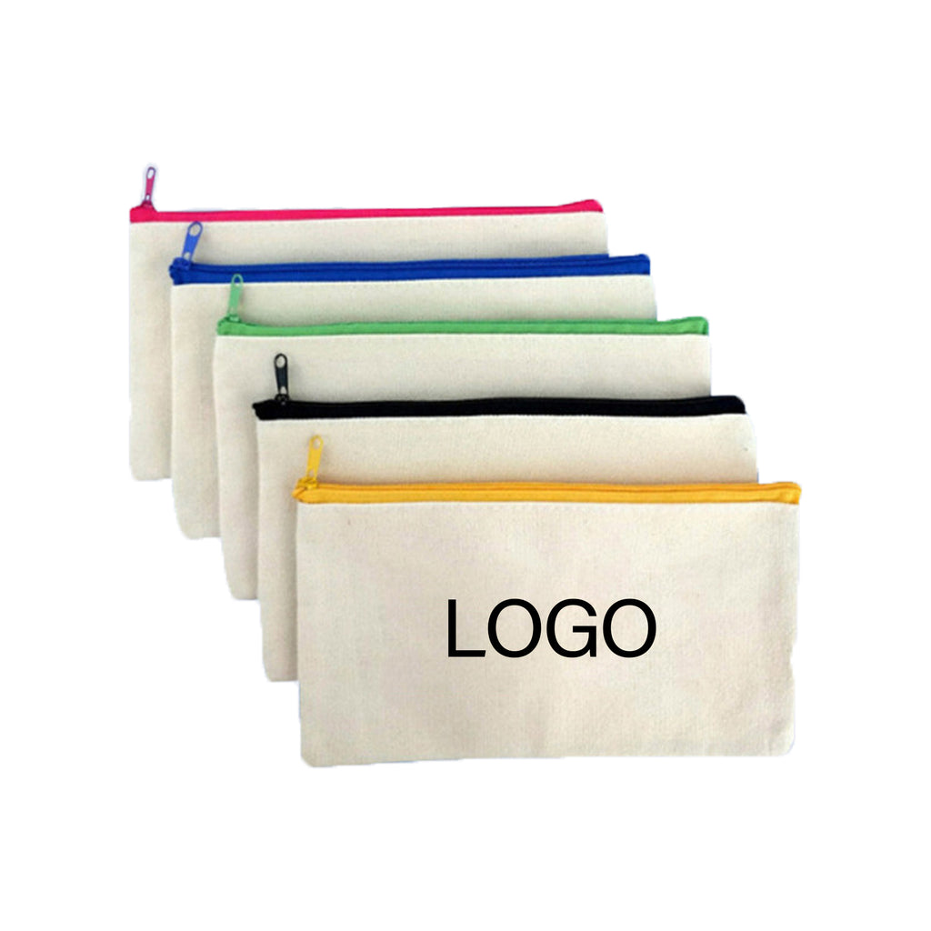 Zipper Blank Canvas Bag Pencil Pouch