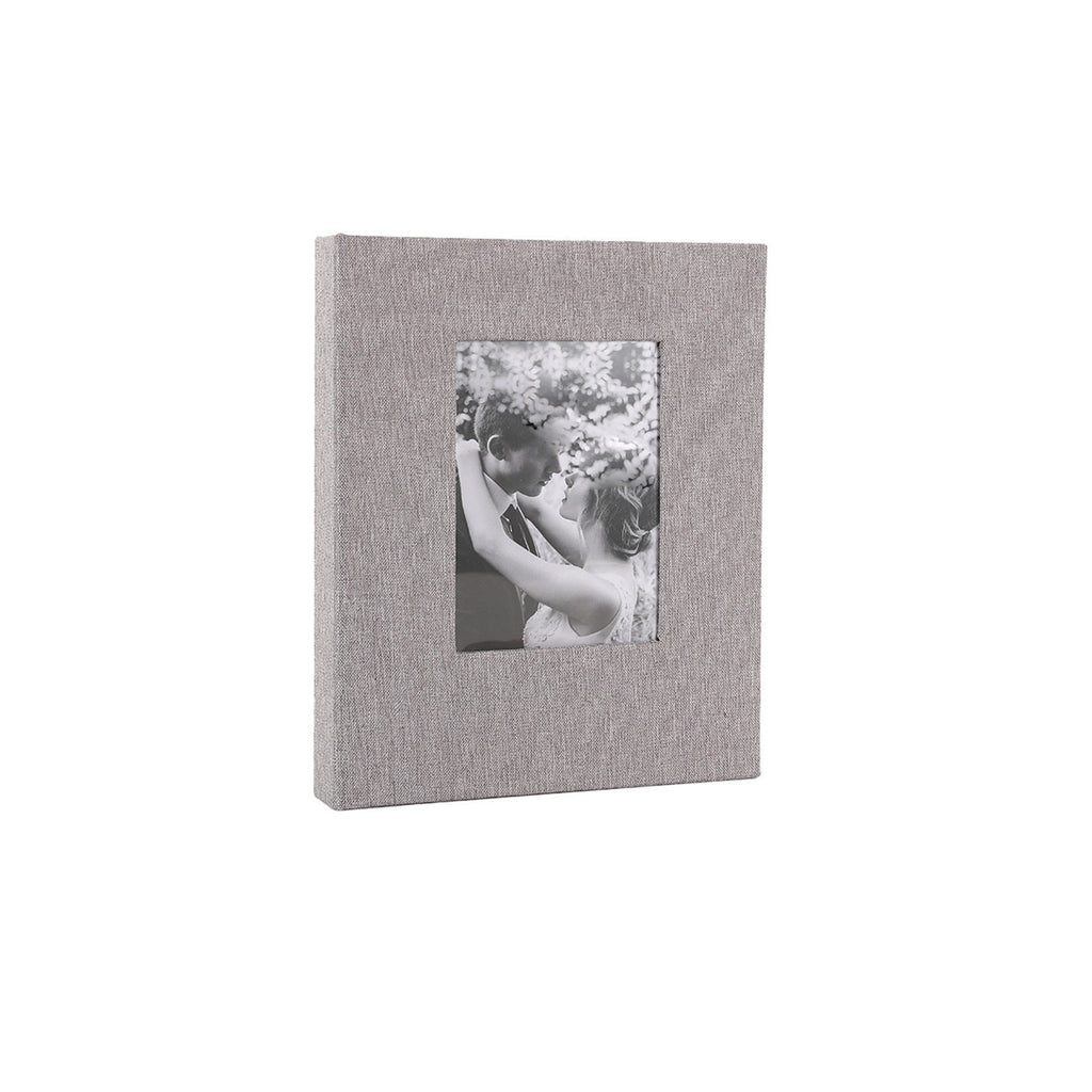 Fabric Linen Hardcover Photo Album 4x6 Inch Window Scrapbook